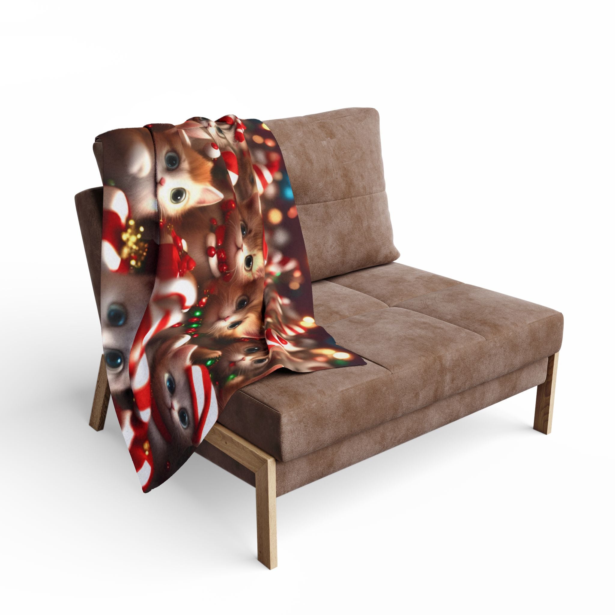 Excited Christmas Kittens Blanket