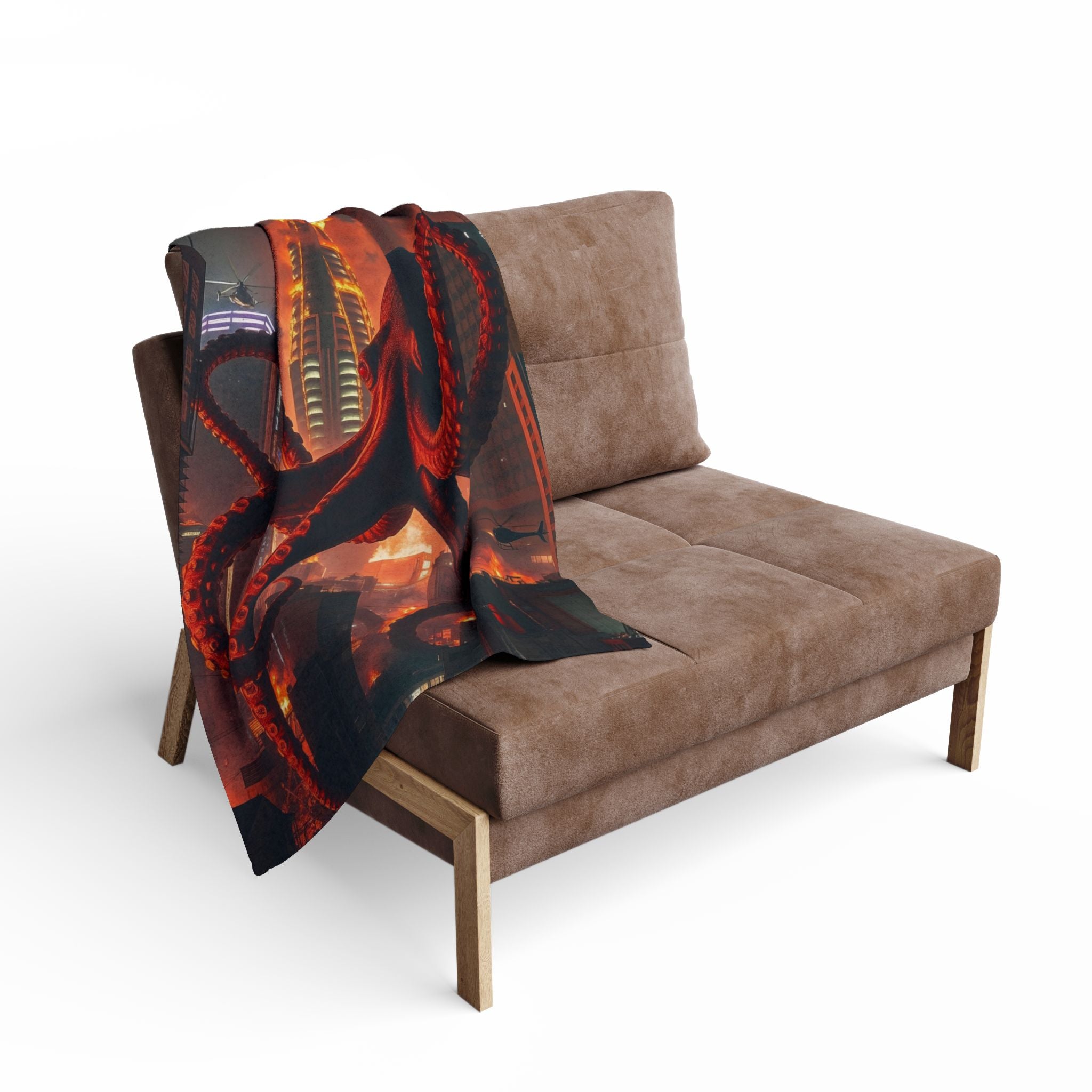 Octopus Attacks City Blanket