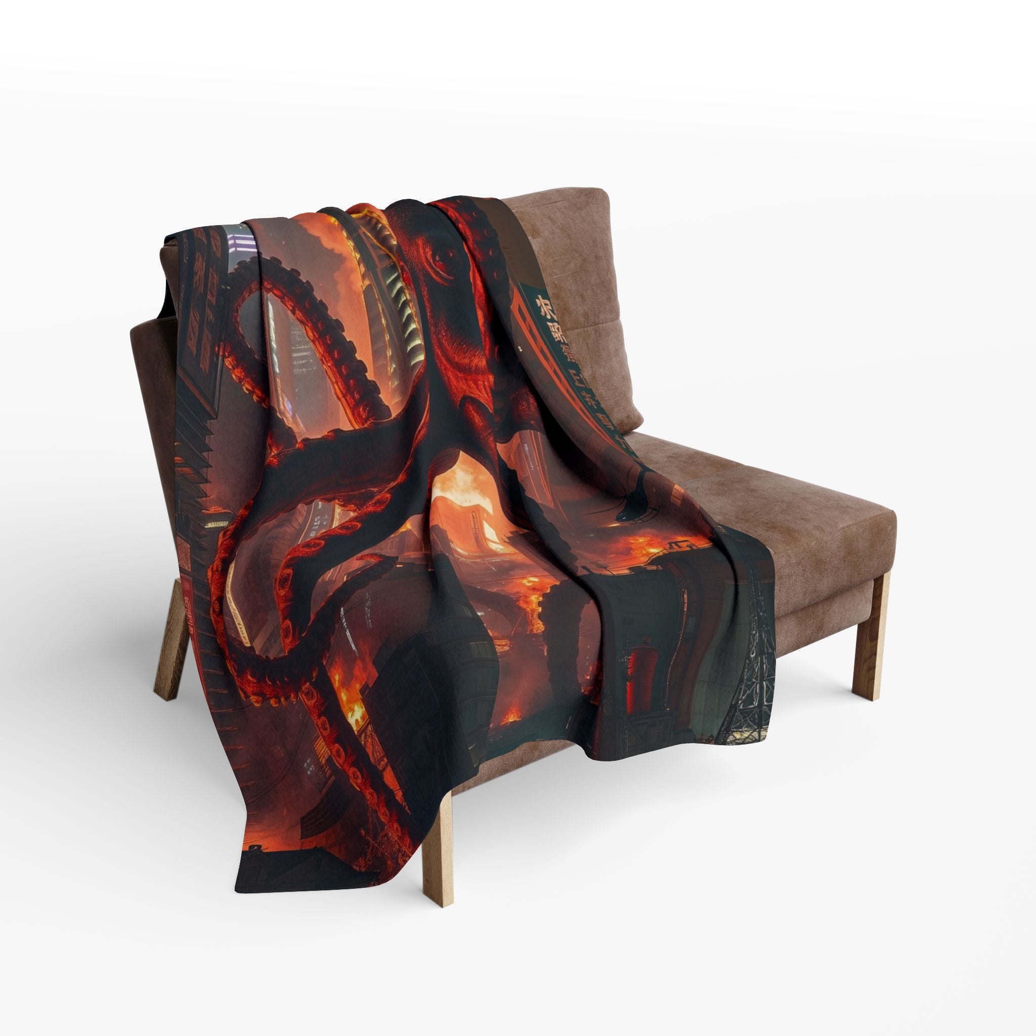 Octopus Attacks City Blanket