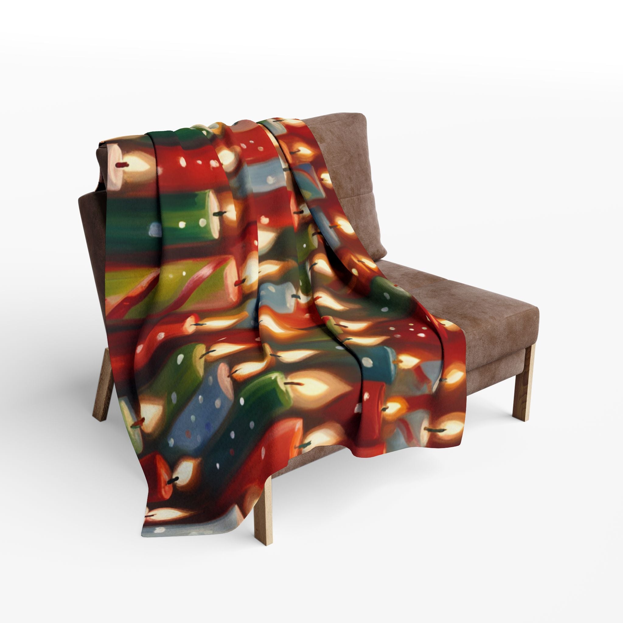 Yuletide Christmas Candles Blanket