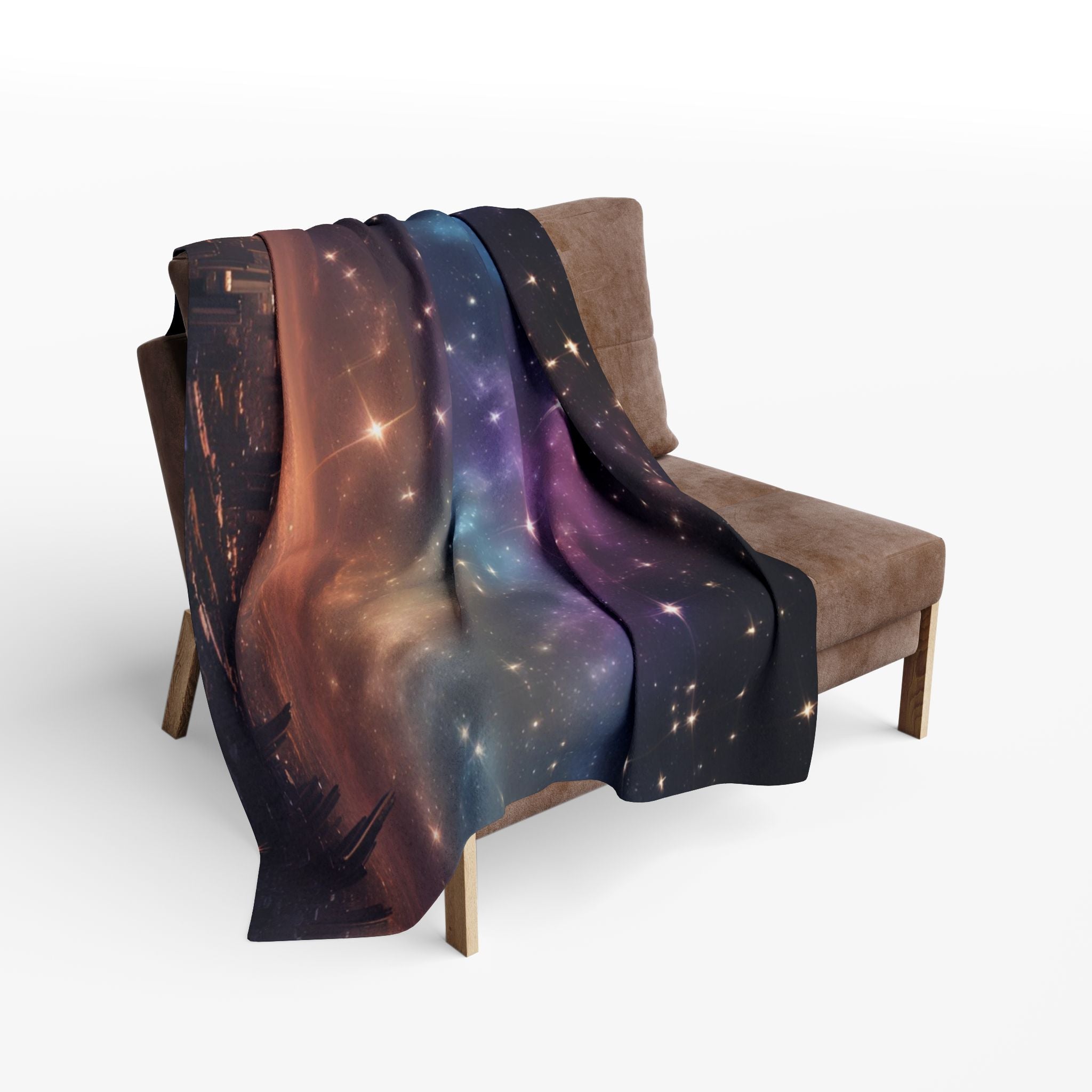 Cosmic City Skyline Blanket