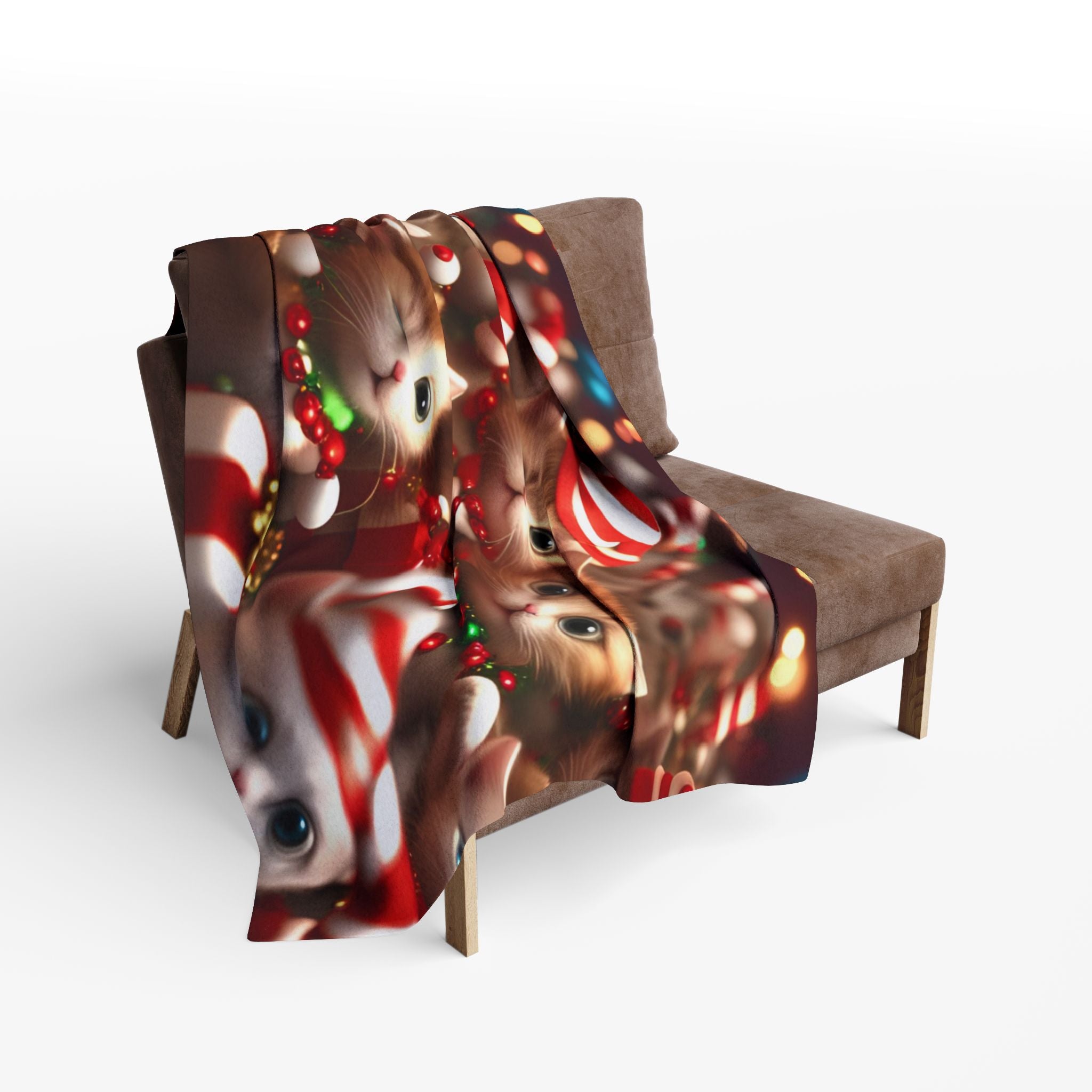 Excited Christmas Kittens Blanket