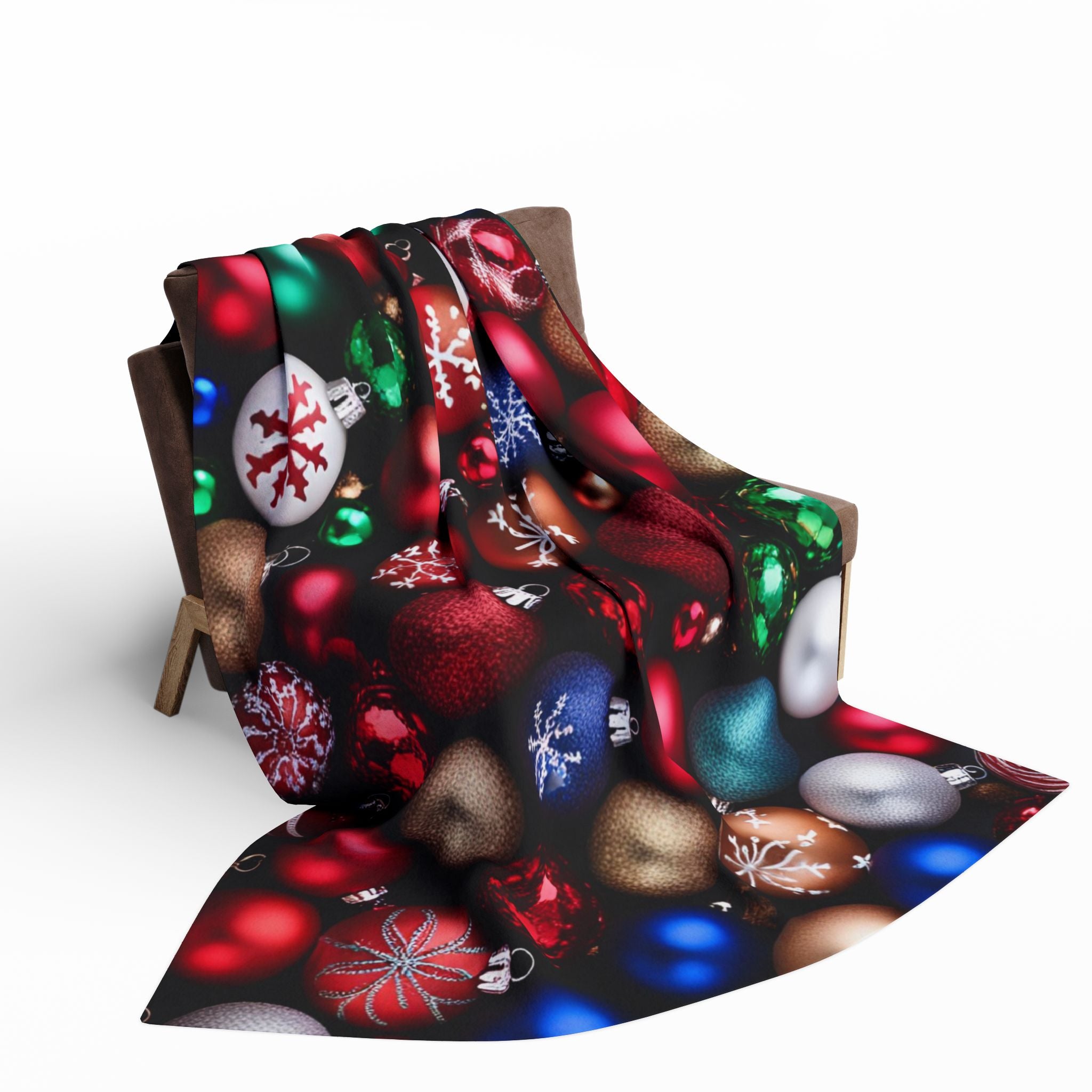 Festive Christmas Baubles Blanket