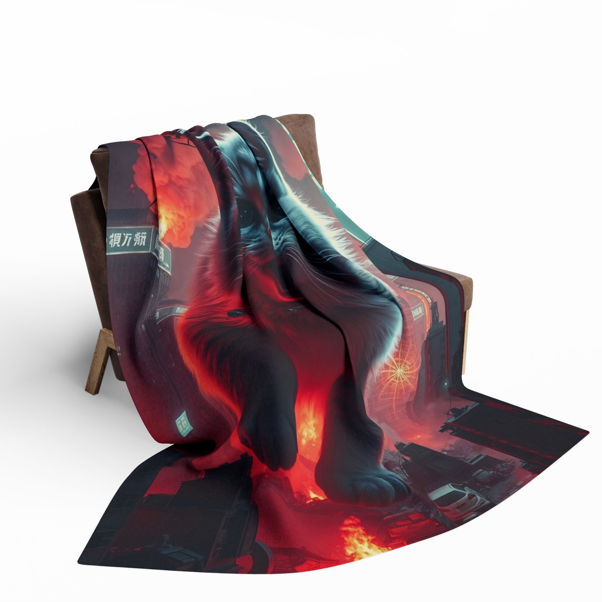 Angry Kitten Invades Downtown Tokyo Blanket