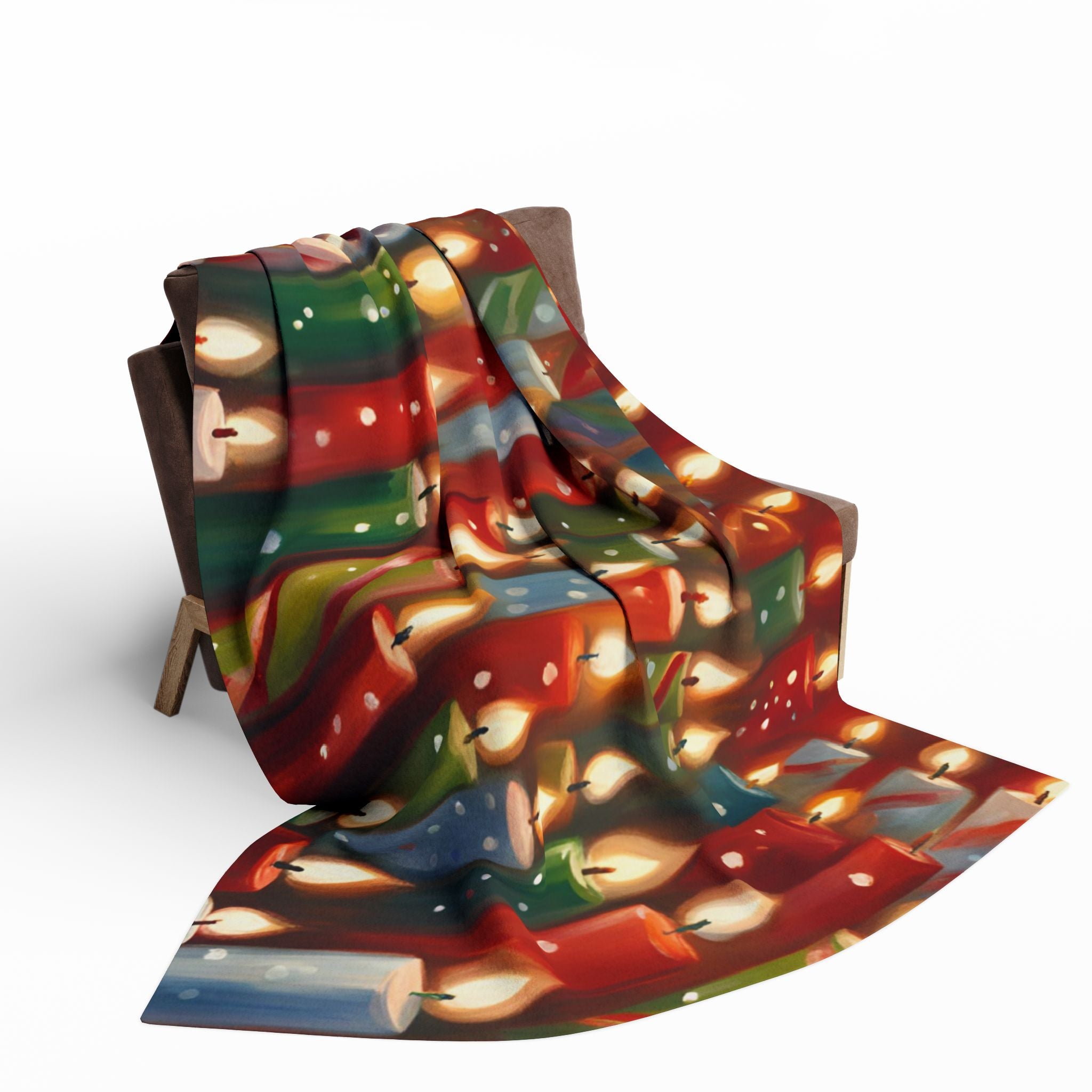 Yuletide Christmas Candles Blanket