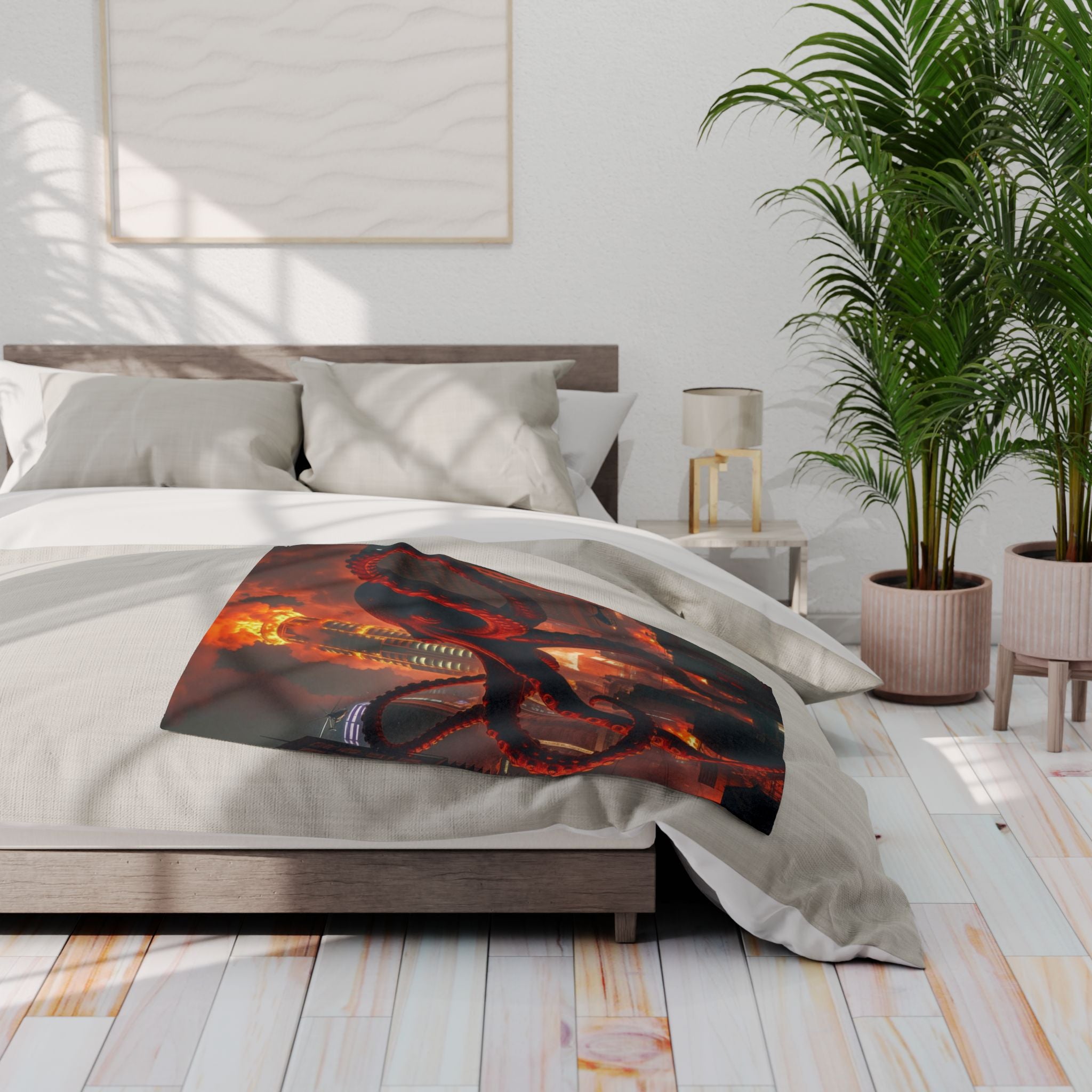 Octopus Attacks City Blanket