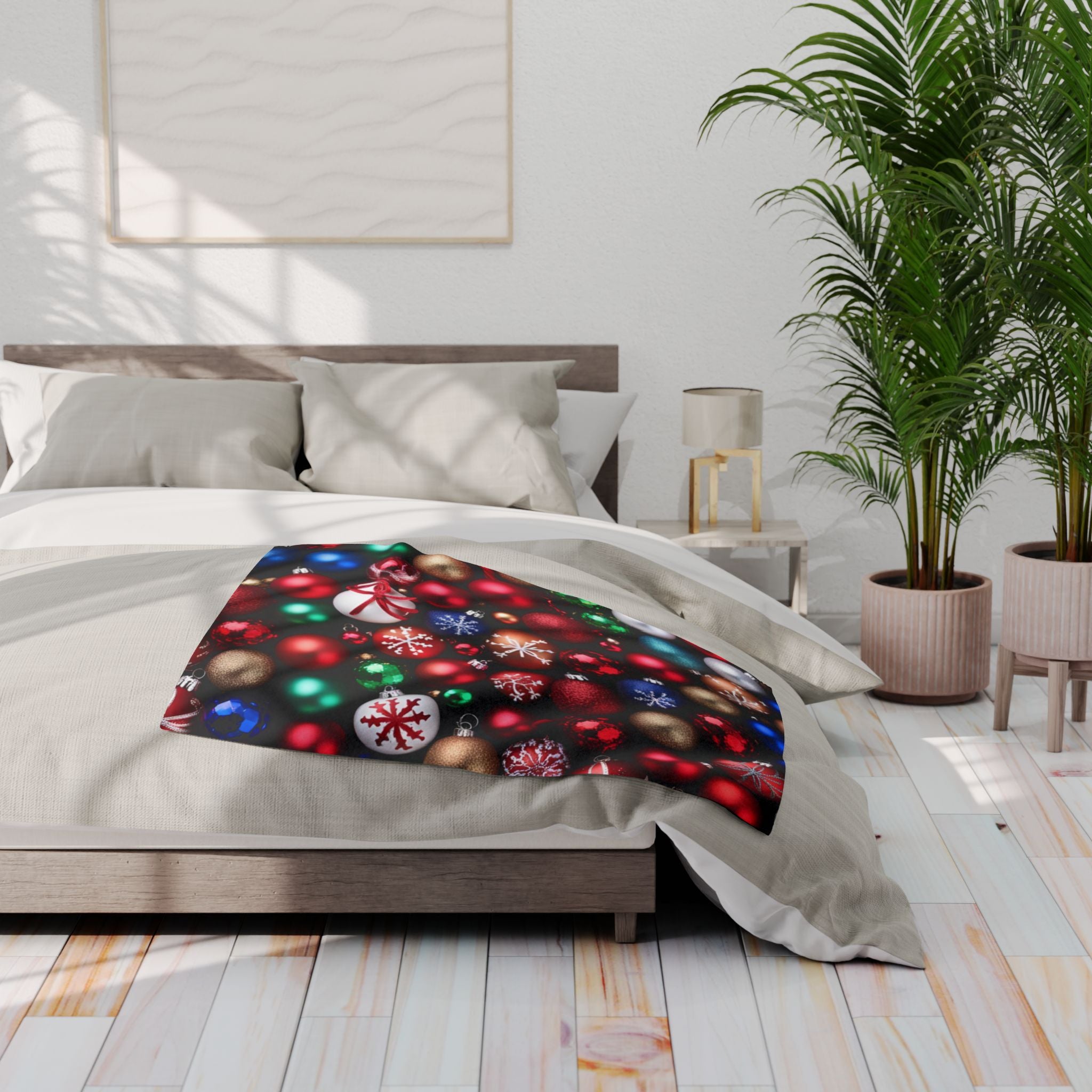 Festive Christmas Baubles Blanket