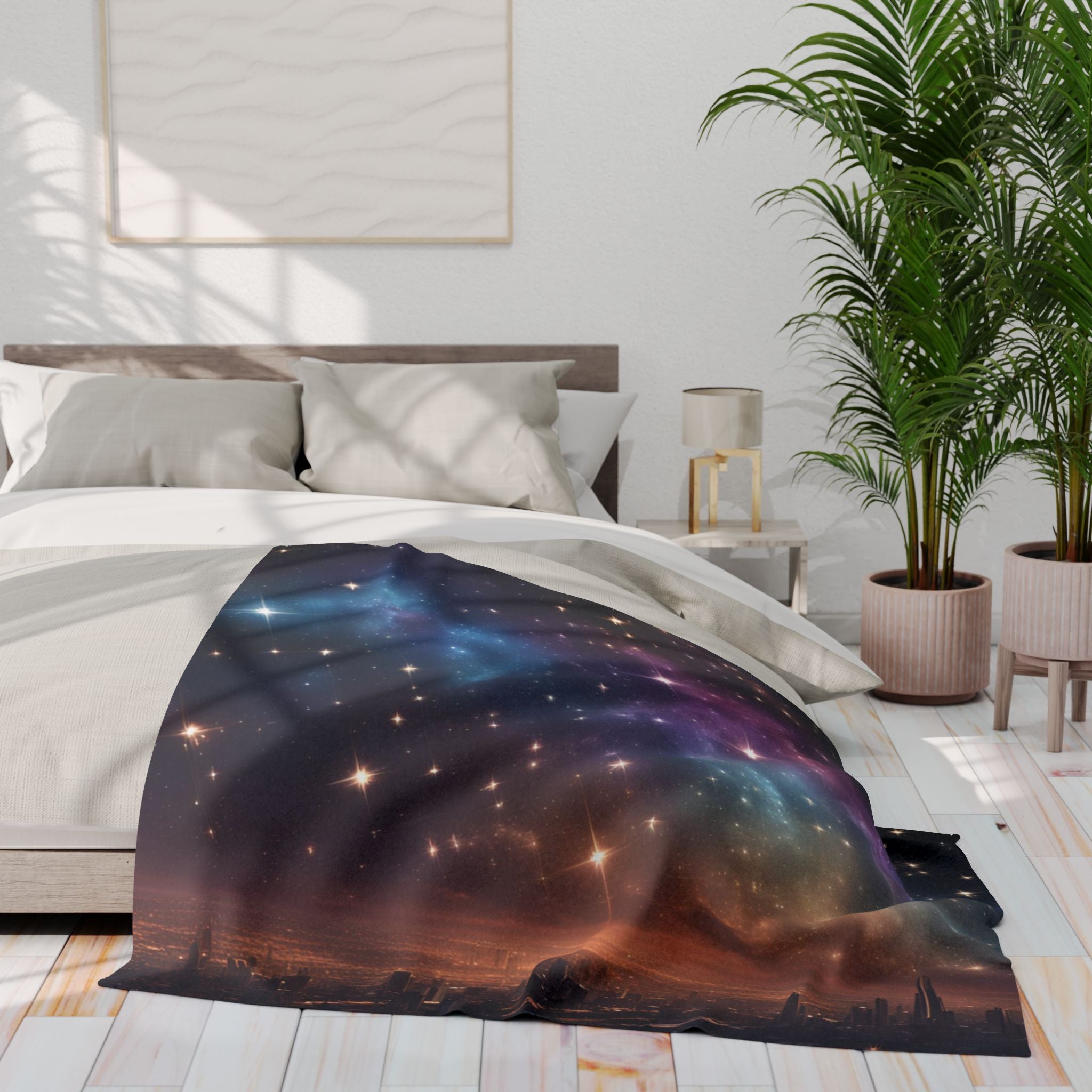 Cosmic City Skyline Blanket