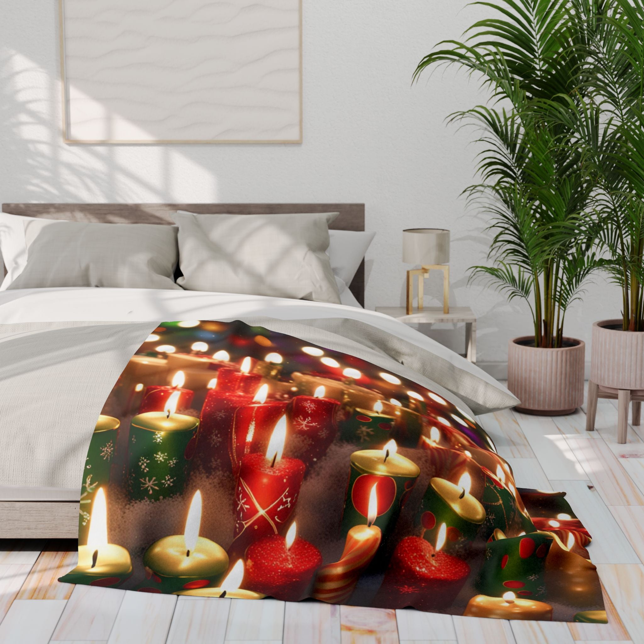 Christmas Candles Blanket