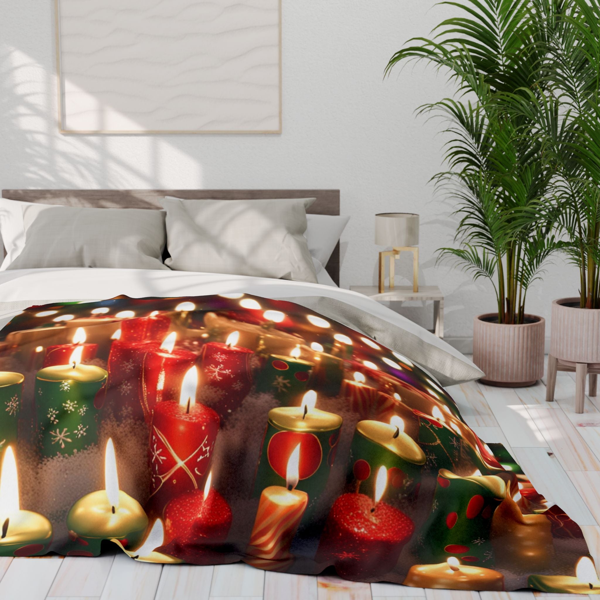 Christmas Candles Blanket