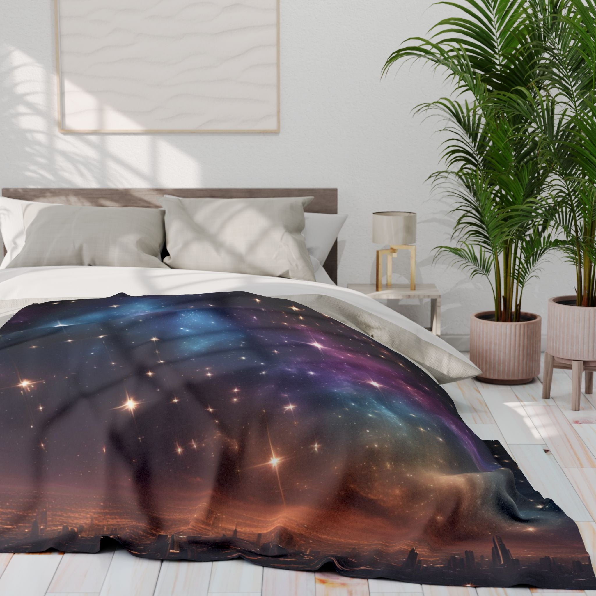 Cosmic City Skyline Blanket