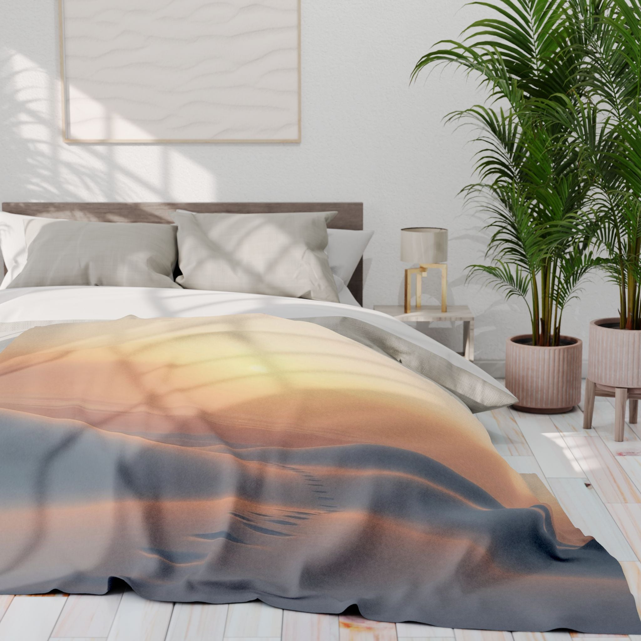 Tranquil White Sand Beach Blanket