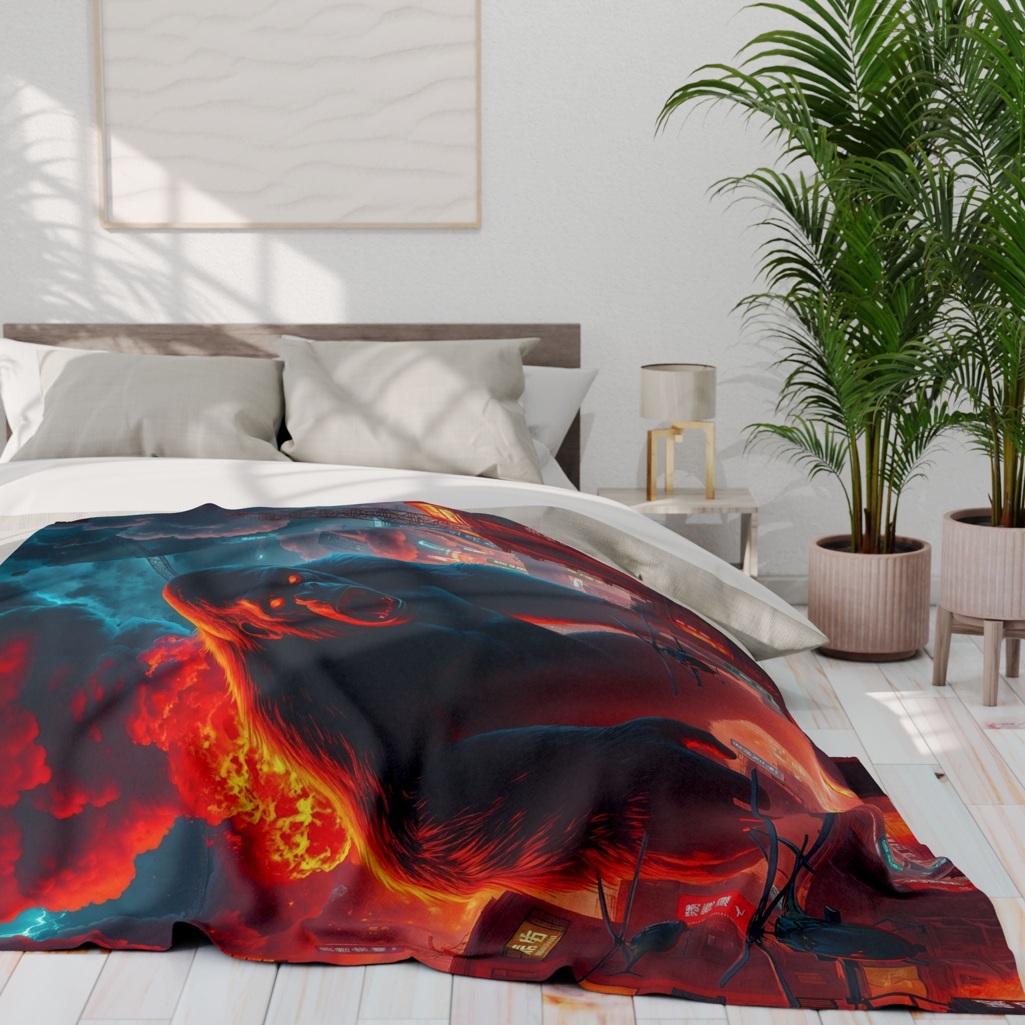 Ape Destroys Tokyo City Blanket