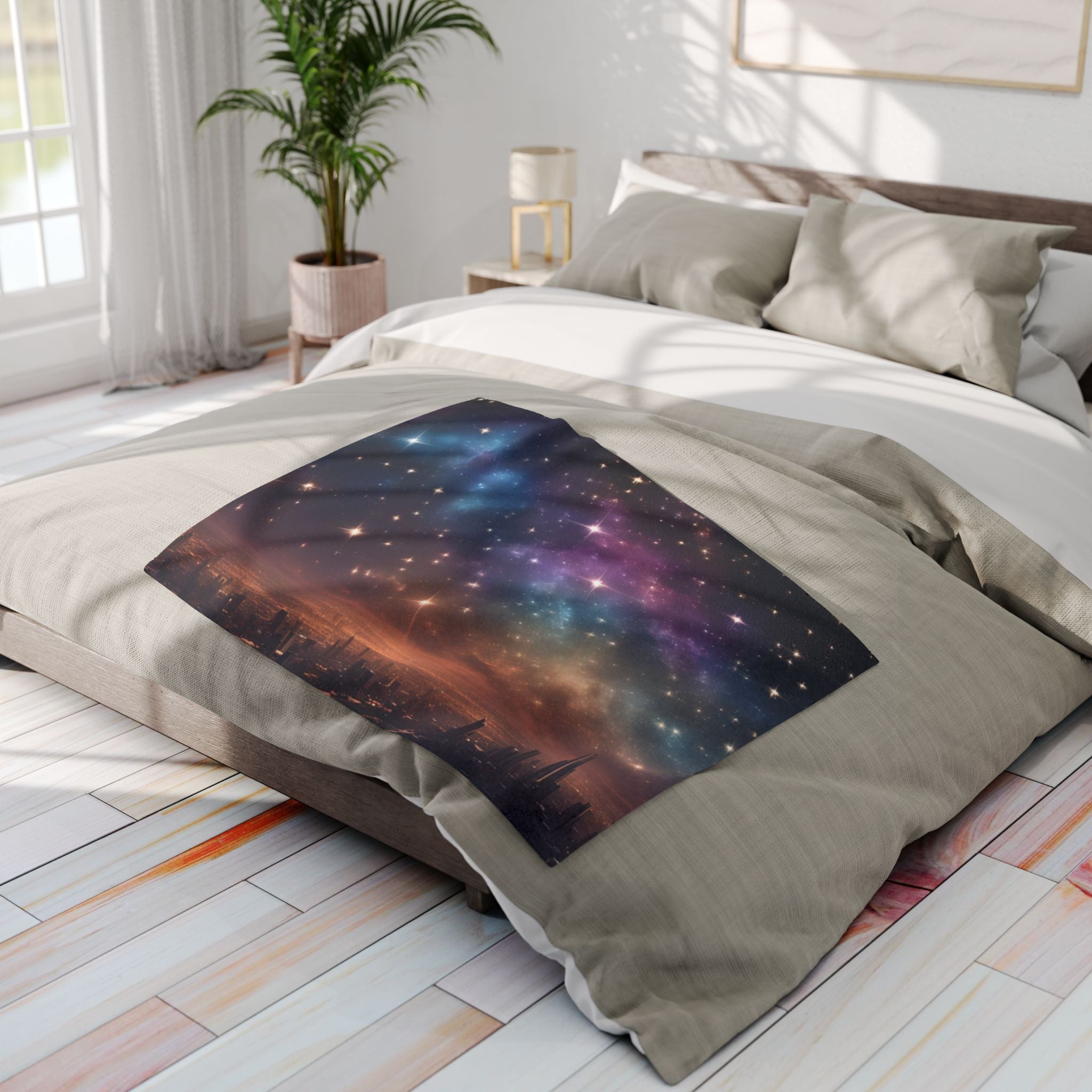 Cosmic City Skyline Blanket