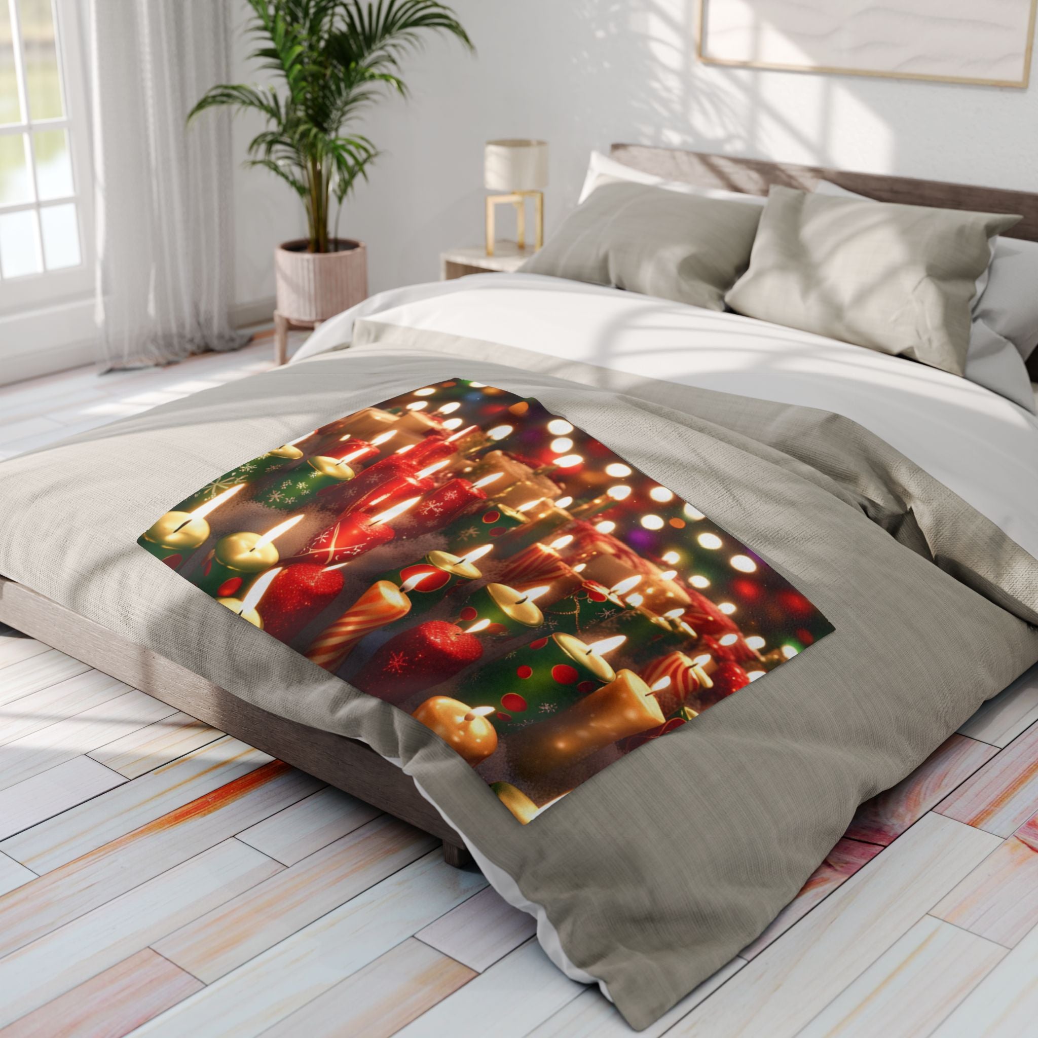 Christmas Candles Blanket
