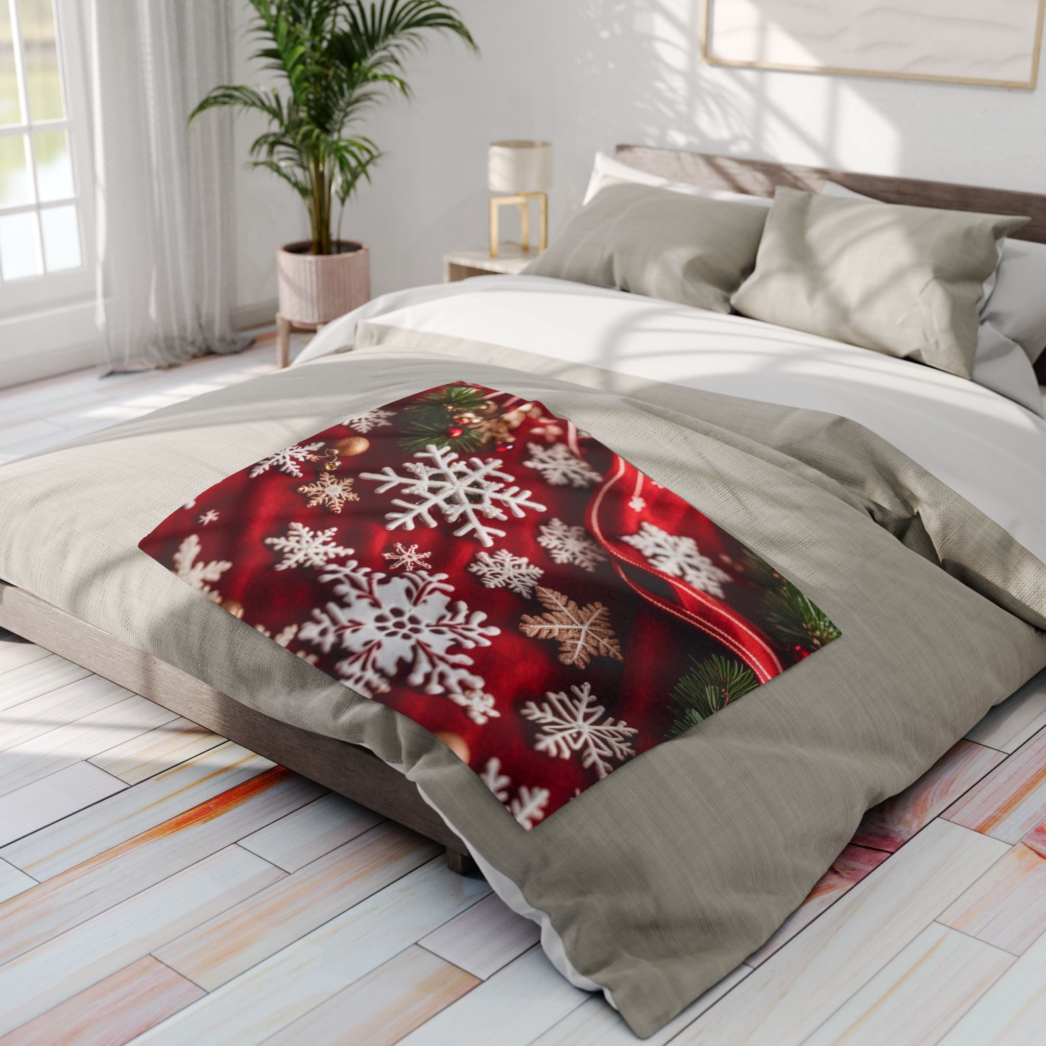 Cosy Snowkflake Winter Blanket