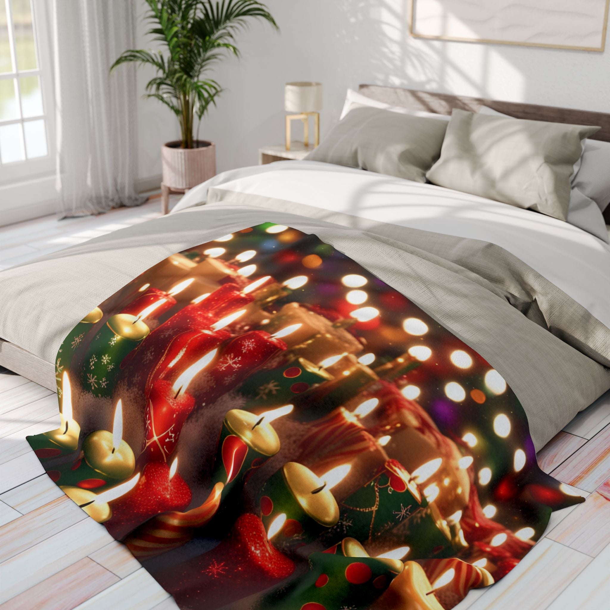 Christmas Candles Blanket