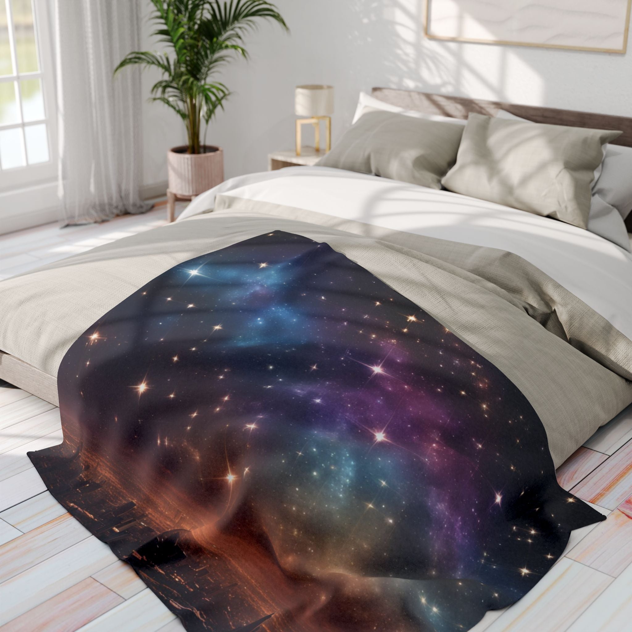 Cosmic City Skyline Blanket