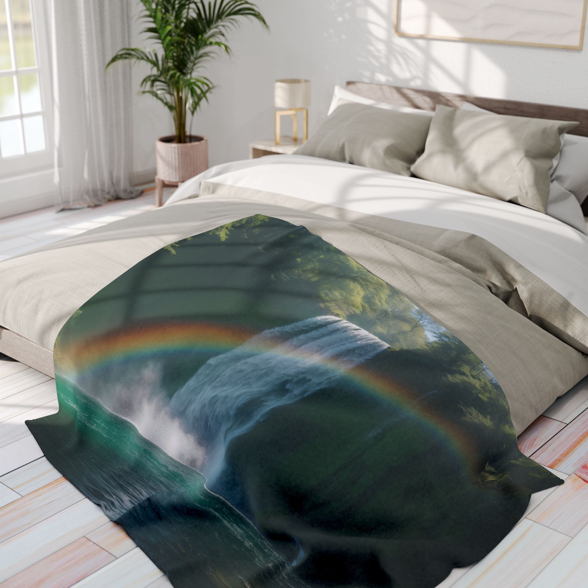 Waterfall Zen Rainbow Blanket