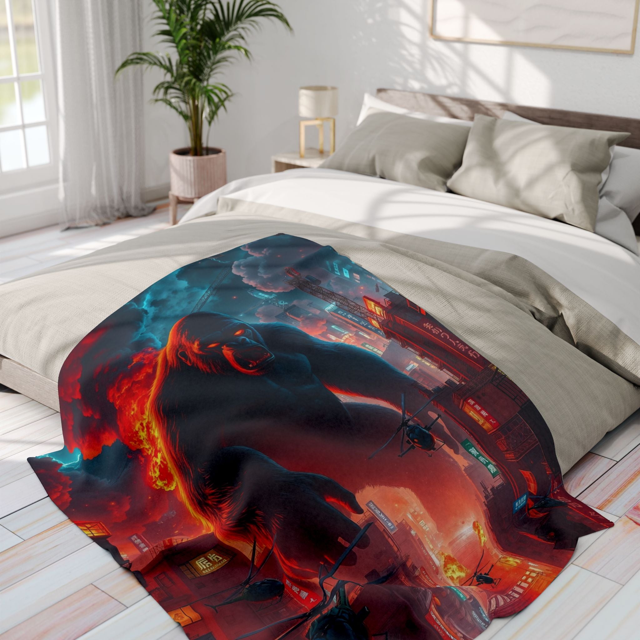 Ape Destroys Tokyo City Blanket