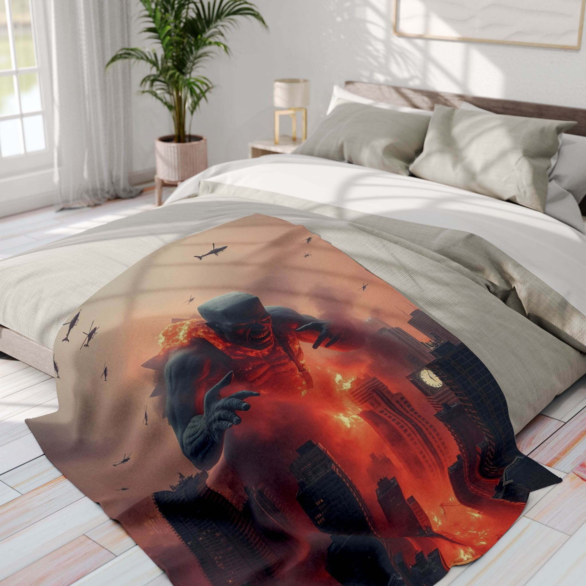 Frankenzilla Destroys City Blanket