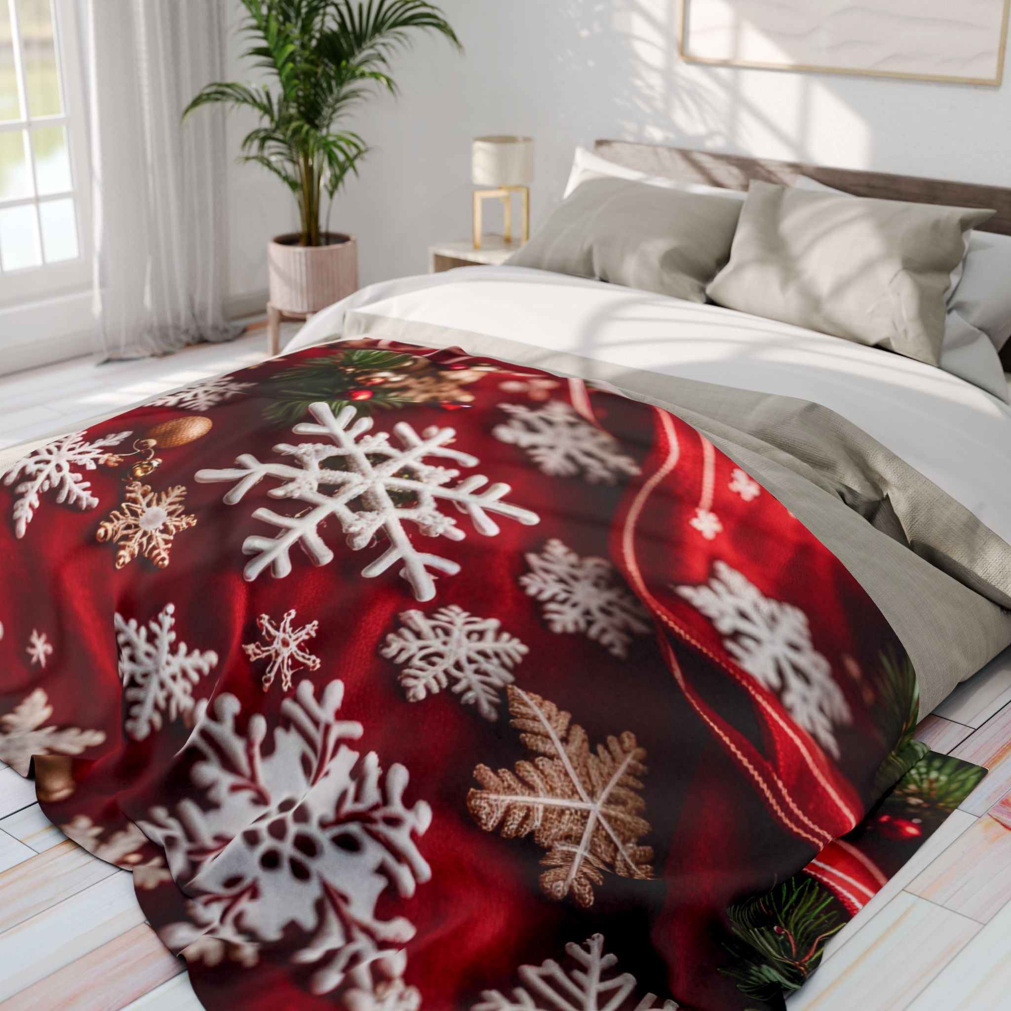 Cosy Snowkflake Winter Blanket