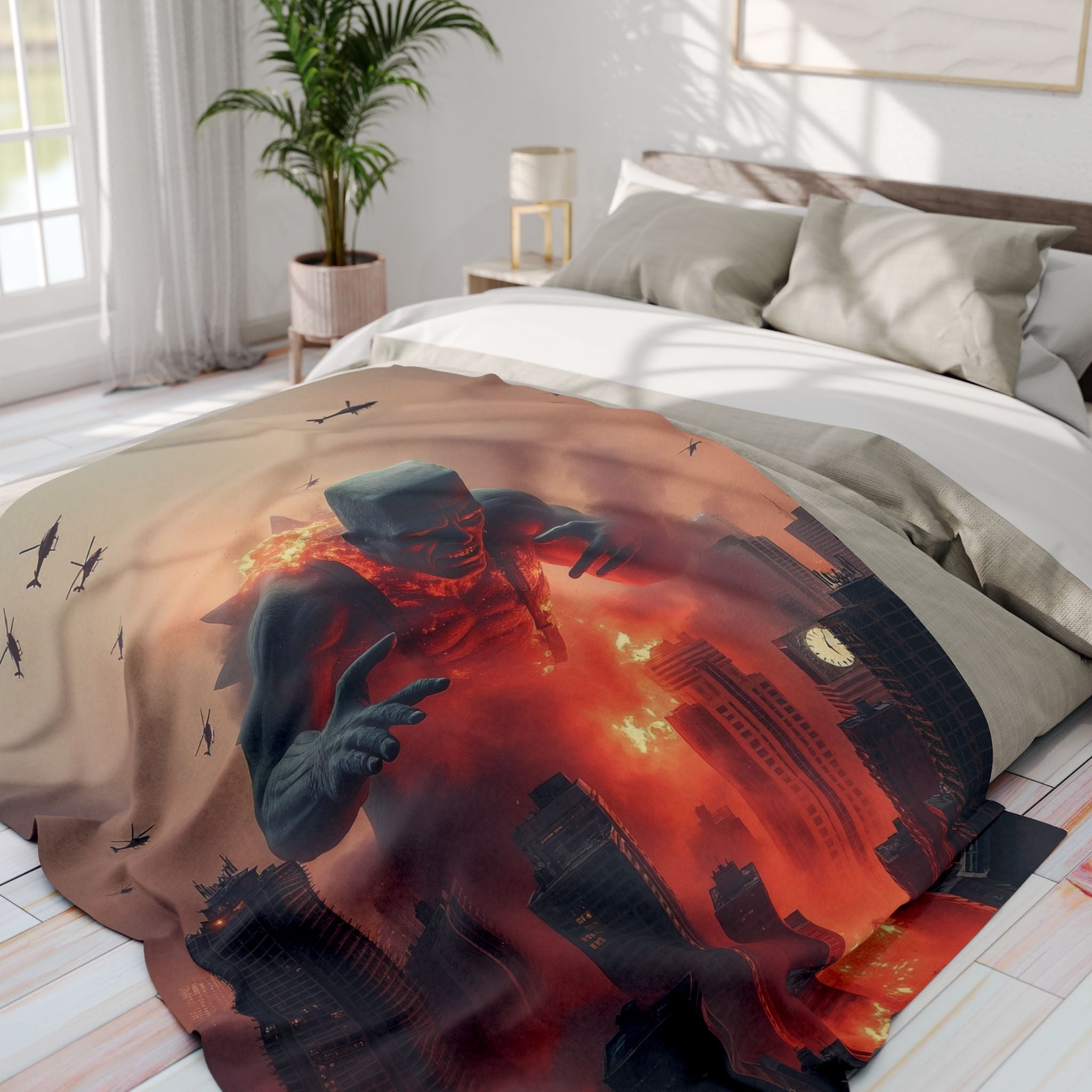 Frankenzilla Destroys City Blanket