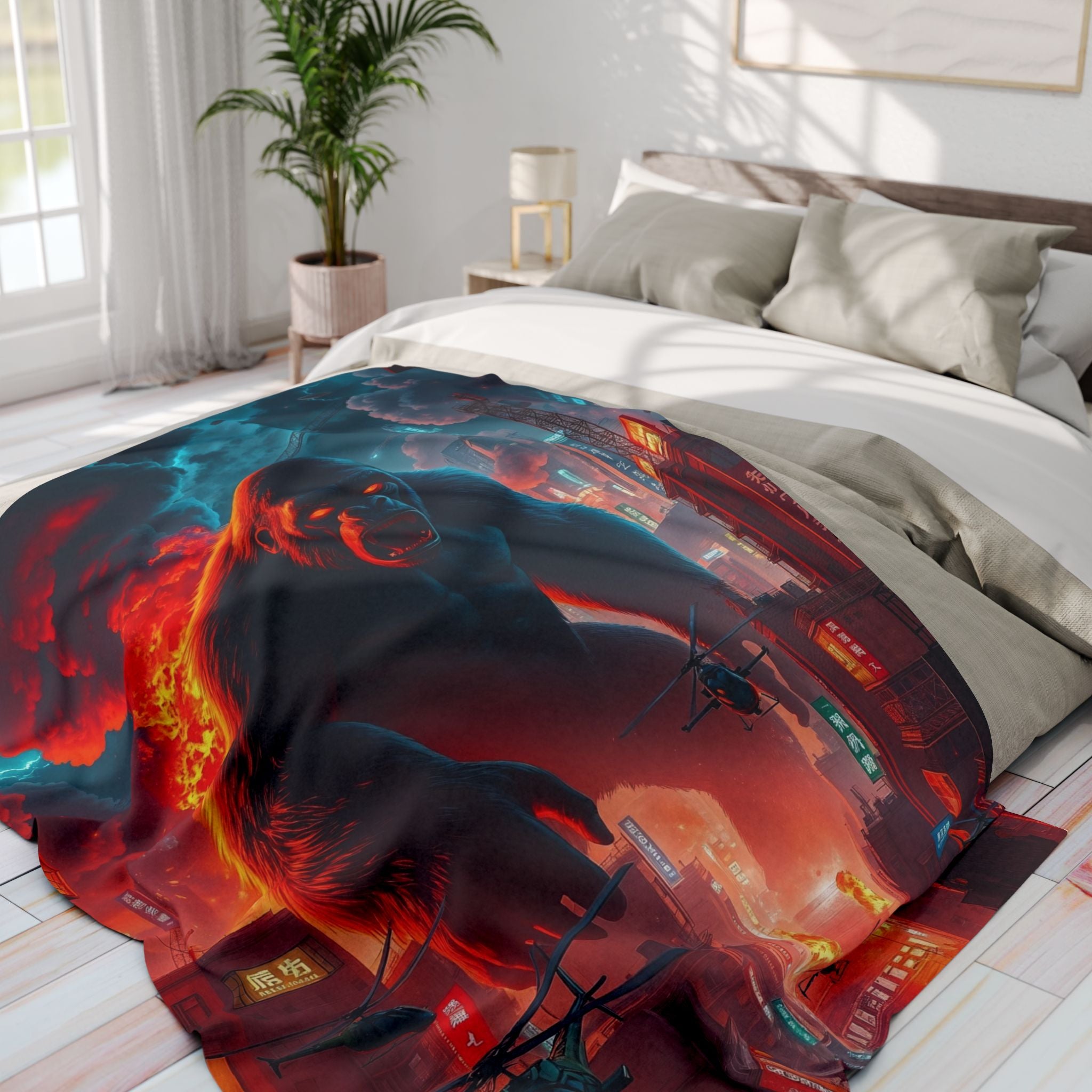 Ape Destroys Tokyo City Blanket