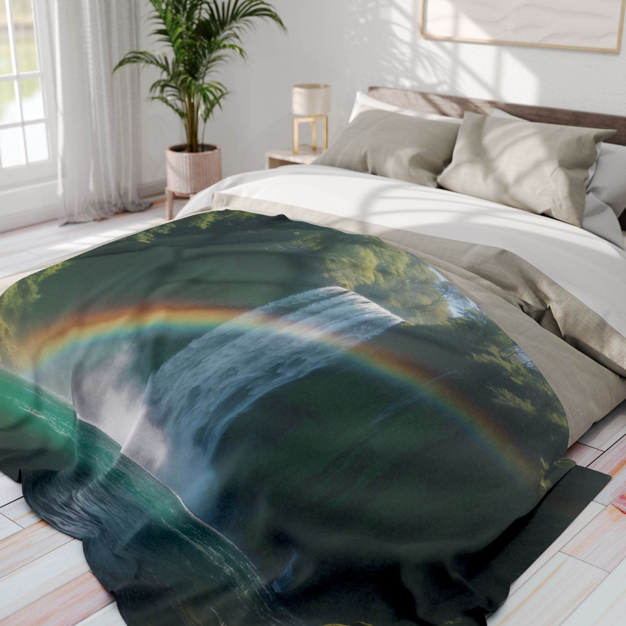 Waterfall Zen Rainbow Blanket
