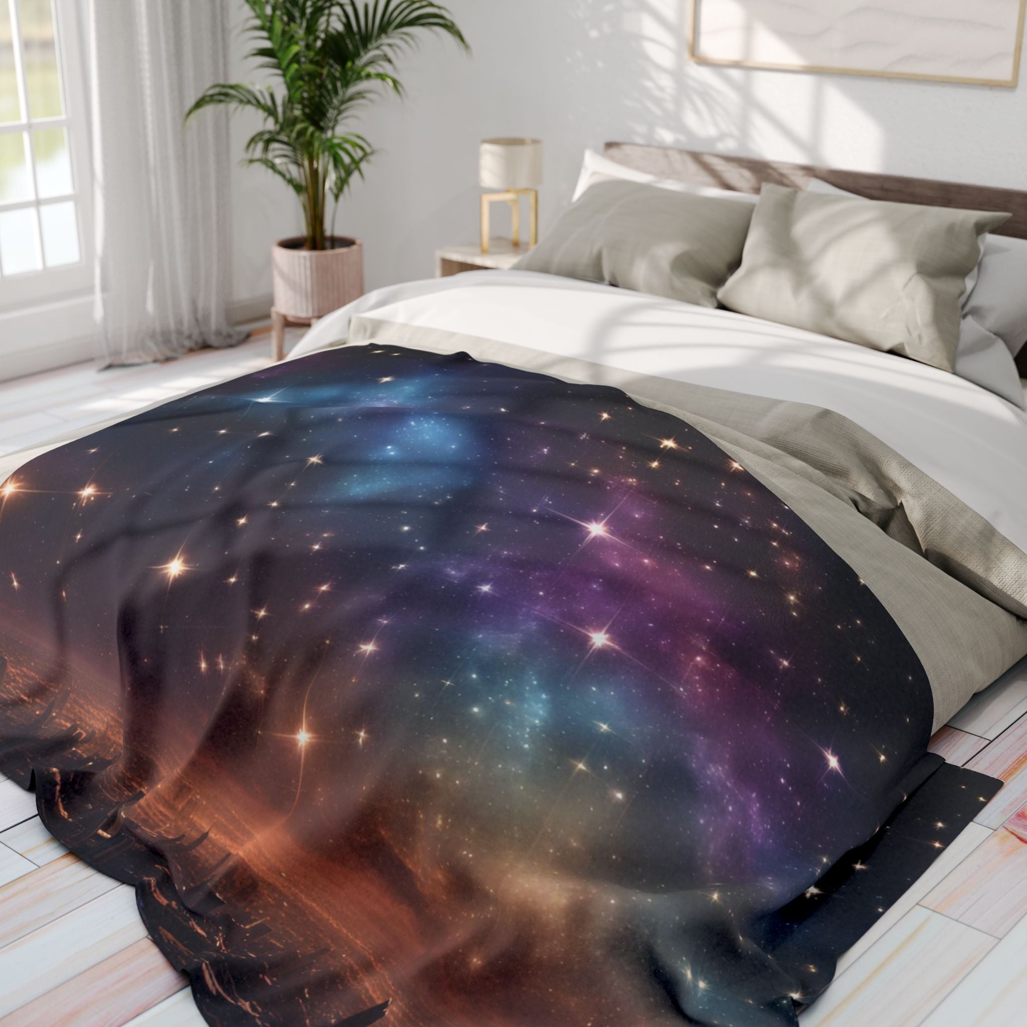 Cosmic City Skyline Blanket