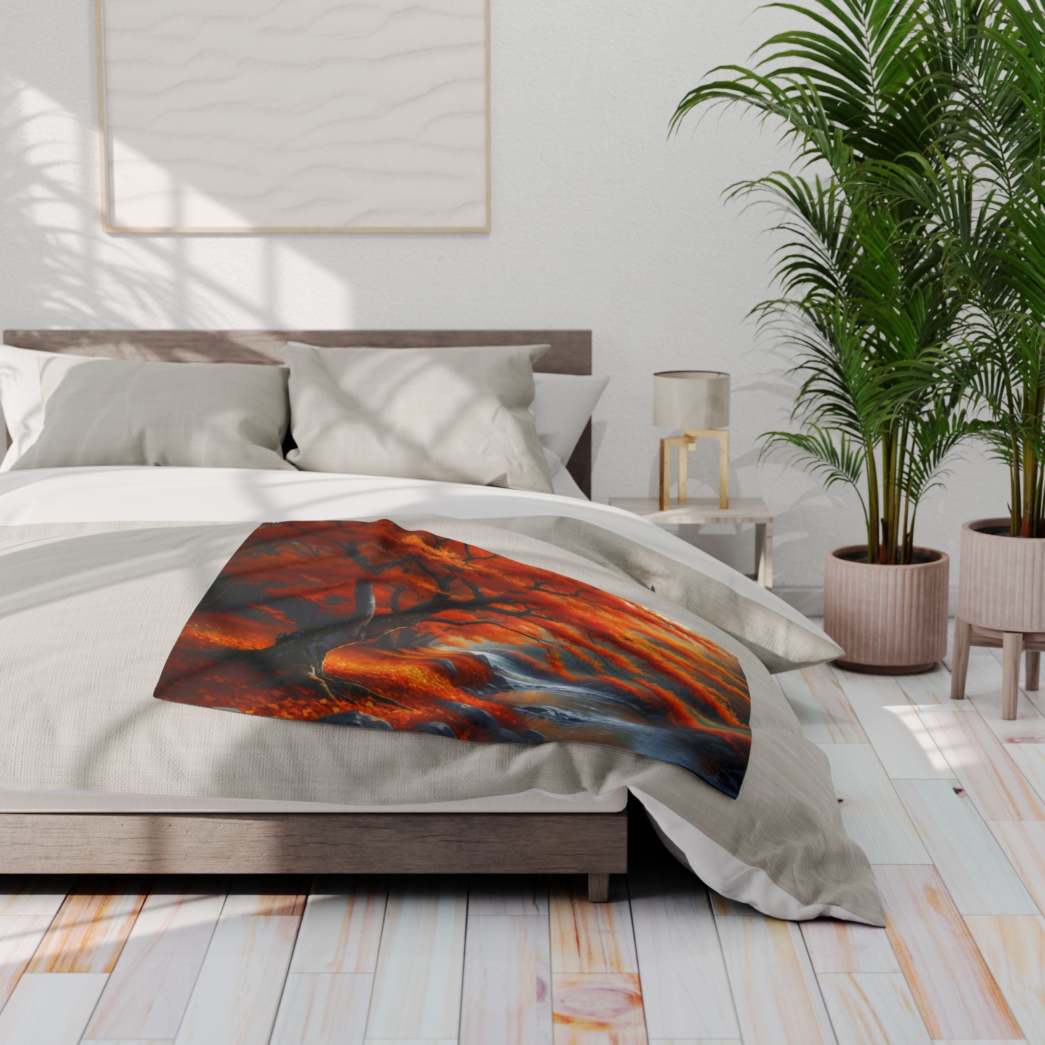 Japanese Maple Tree Autumn Blanket