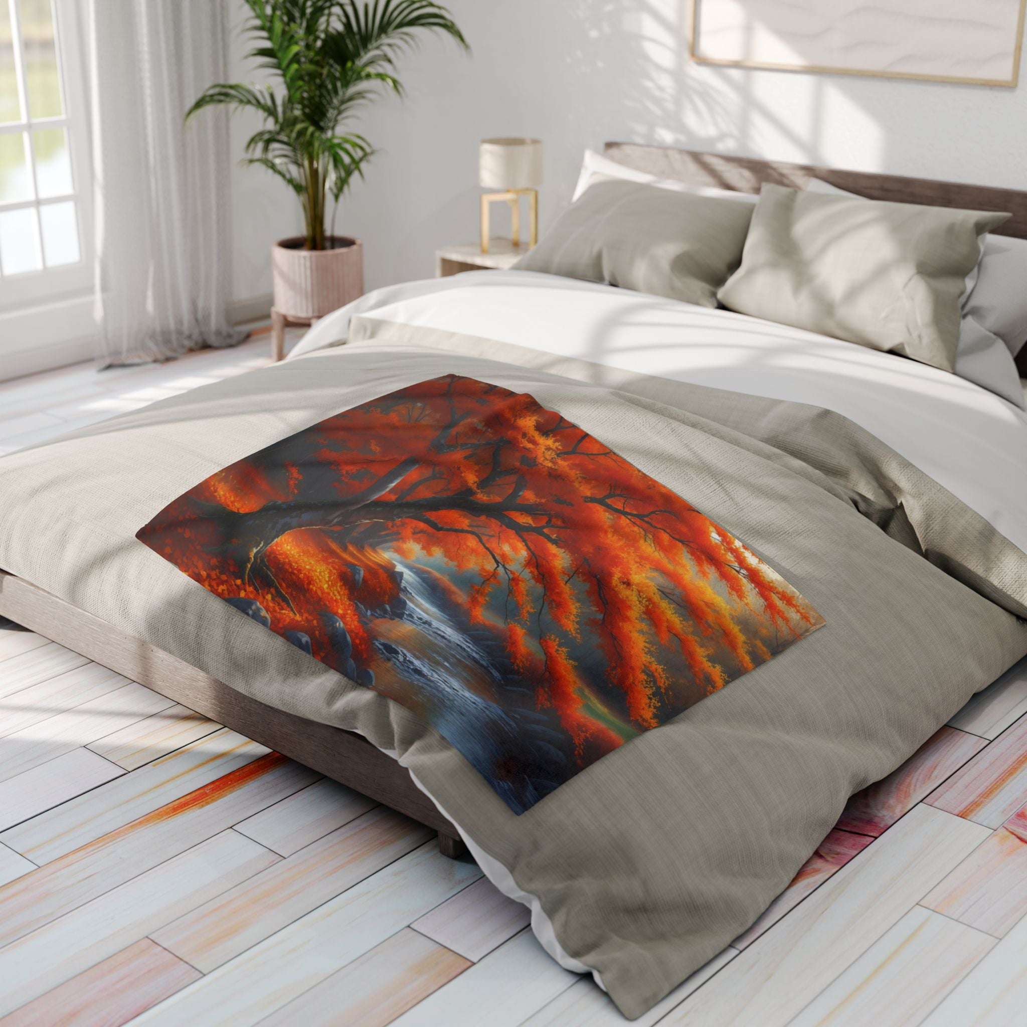 Japanese Maple Tree Autumn Blanket