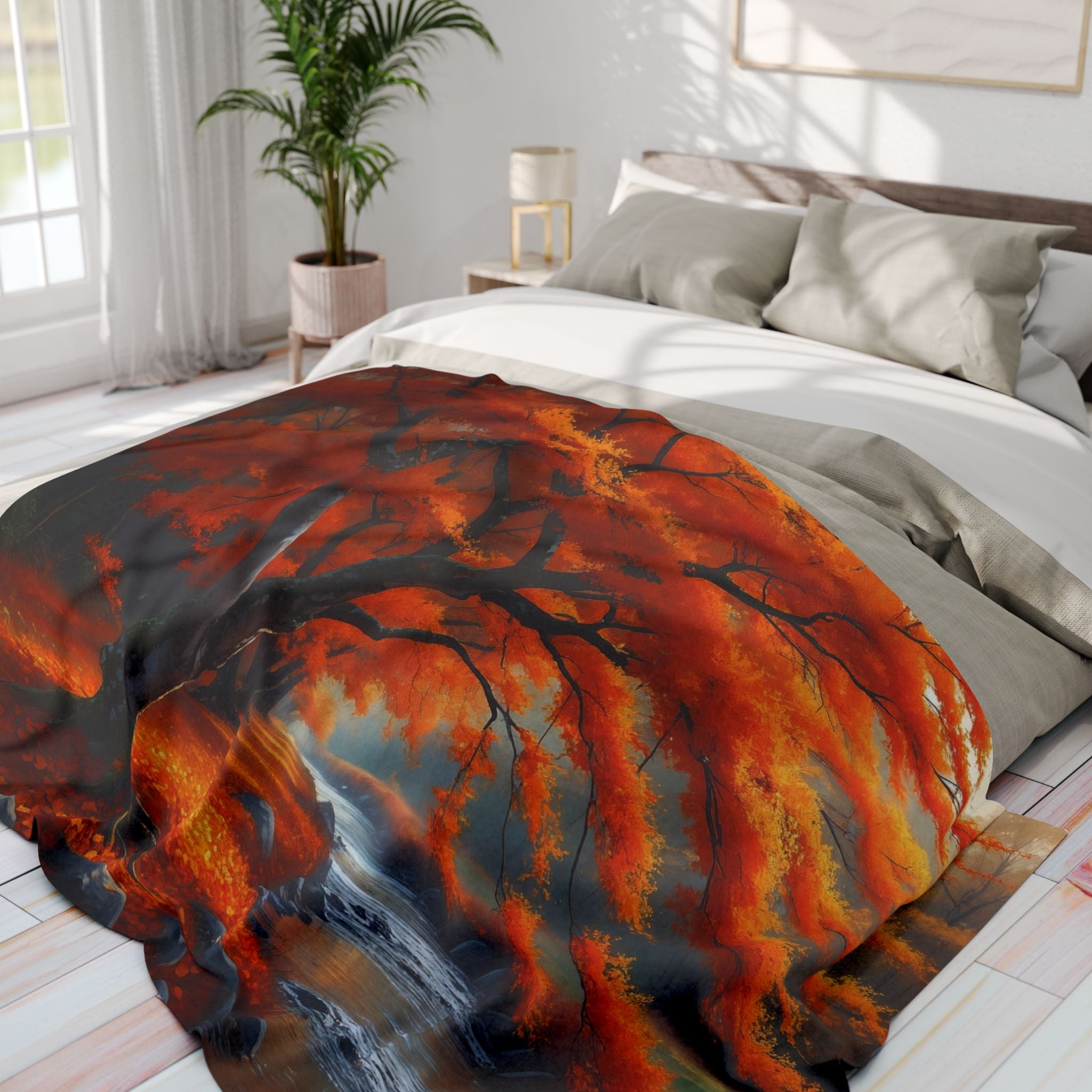 Japanese Maple Tree Autumn Blanket