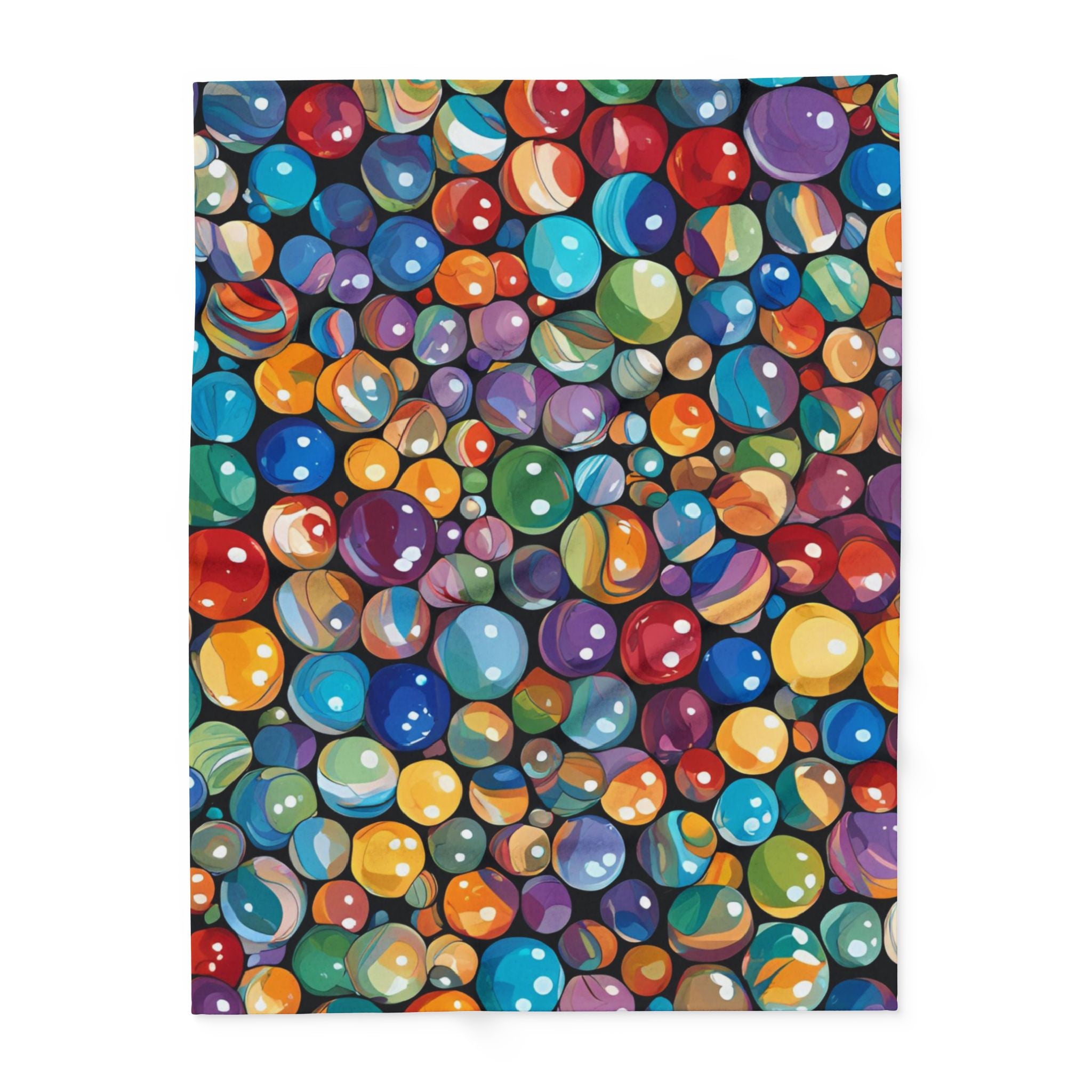 Colorful Marbles Abstract Blanket