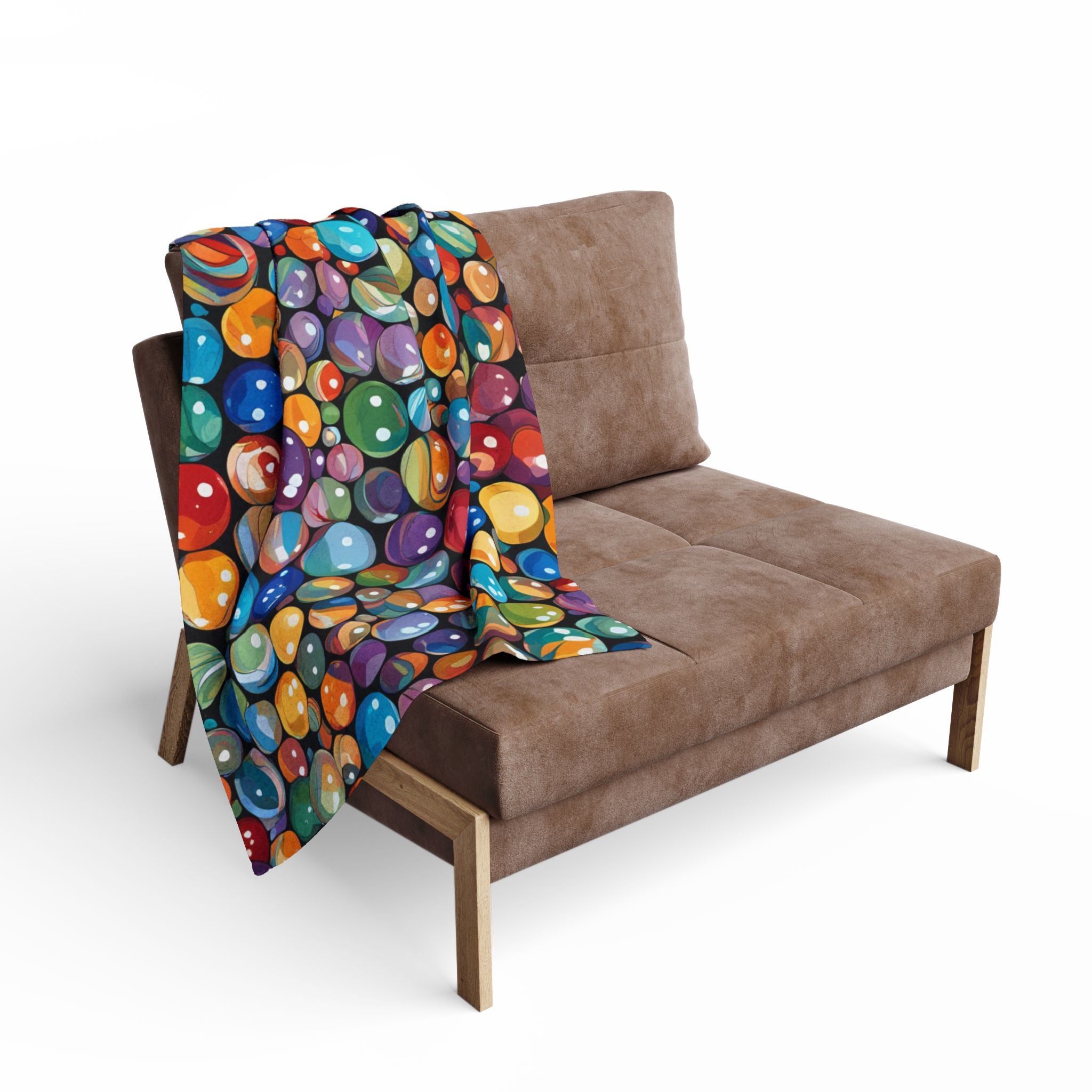 Colorful Marbles Abstract Blanket
