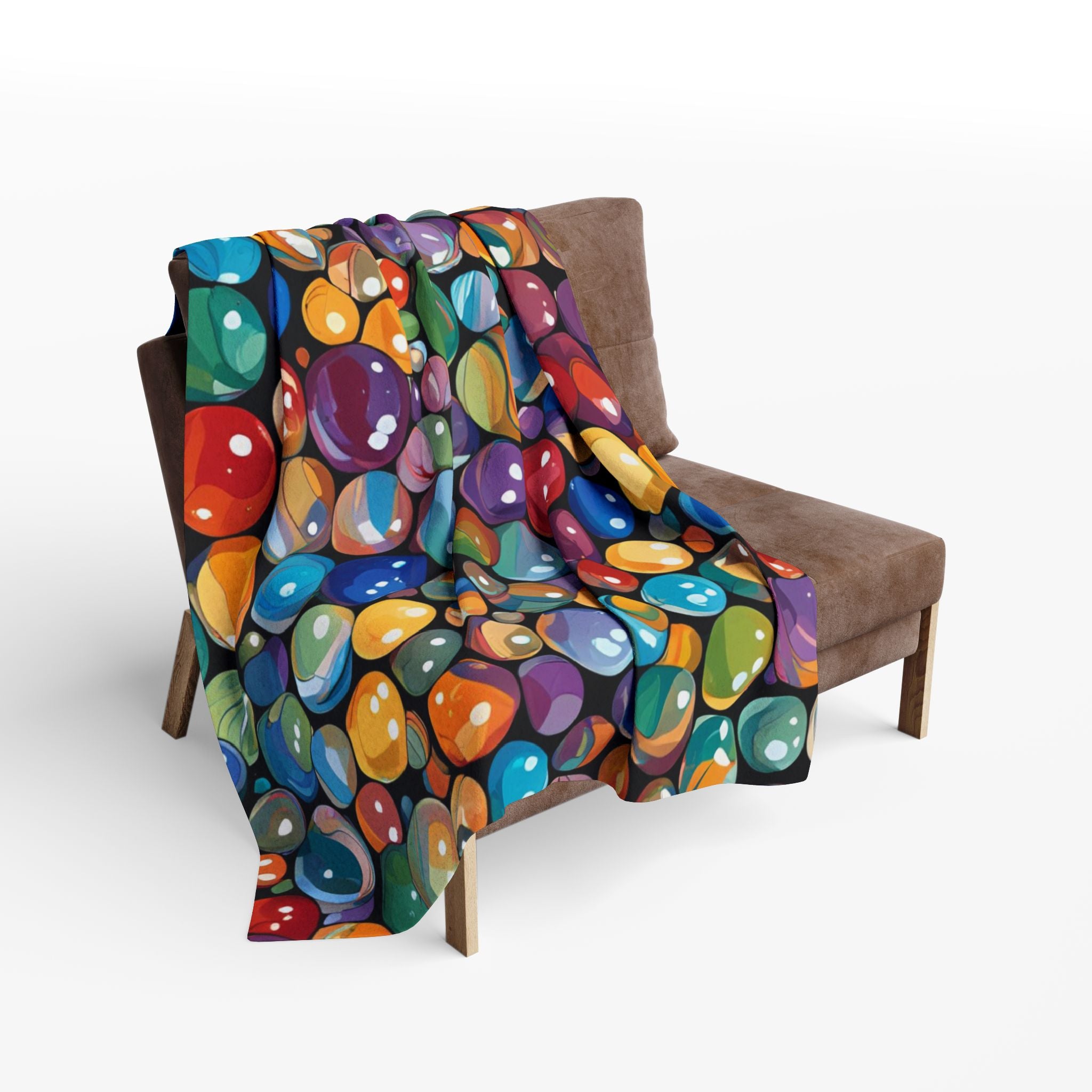 Colorful Marbles Abstract Blanket