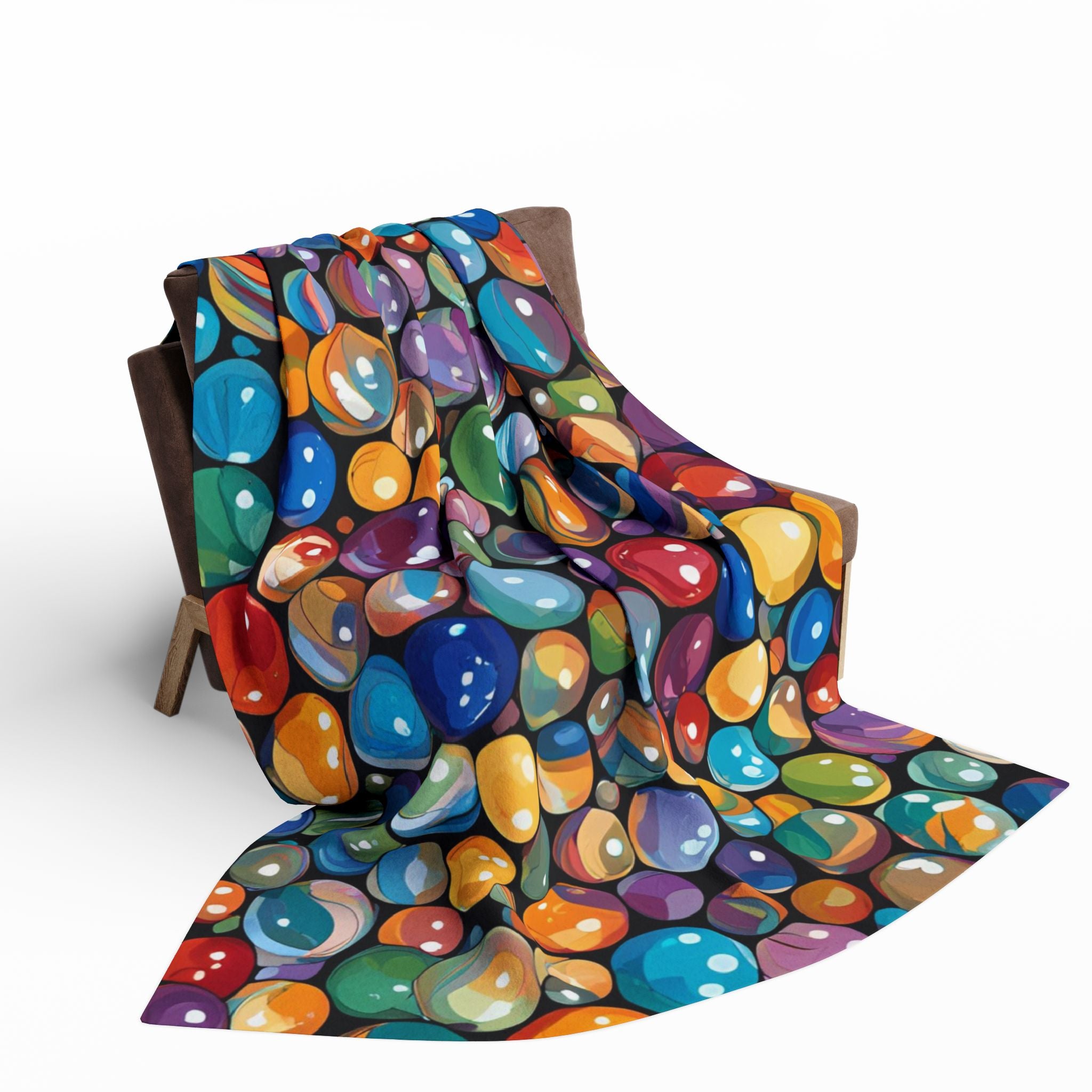 Colorful Marbles Abstract Blanket