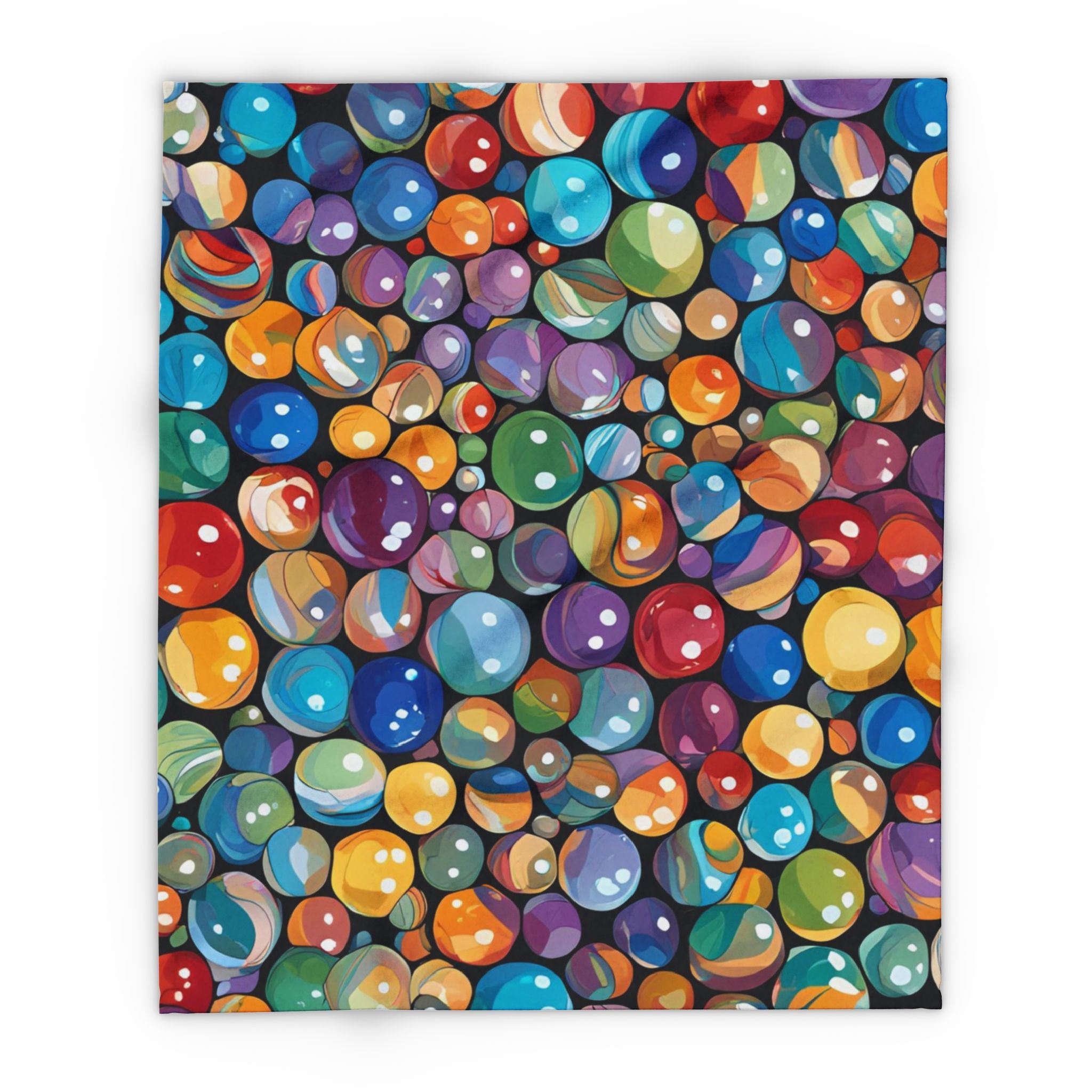 Colorful Marbles Abstract Blanket
