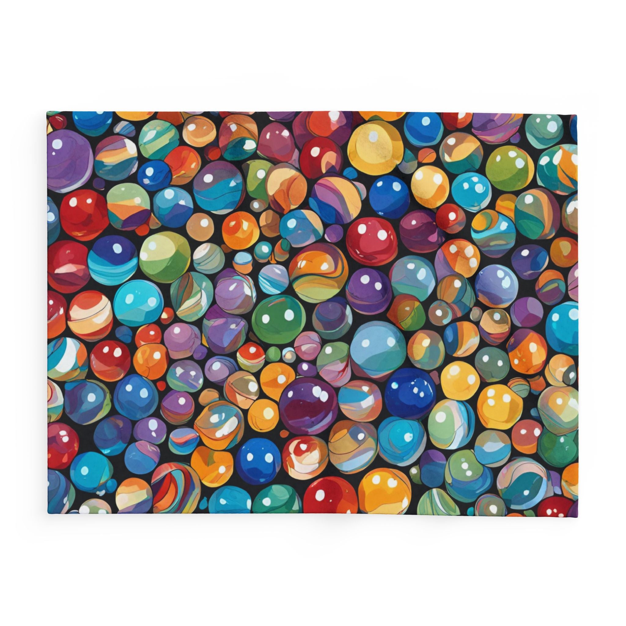 Colorful Marbles Abstract Blanket