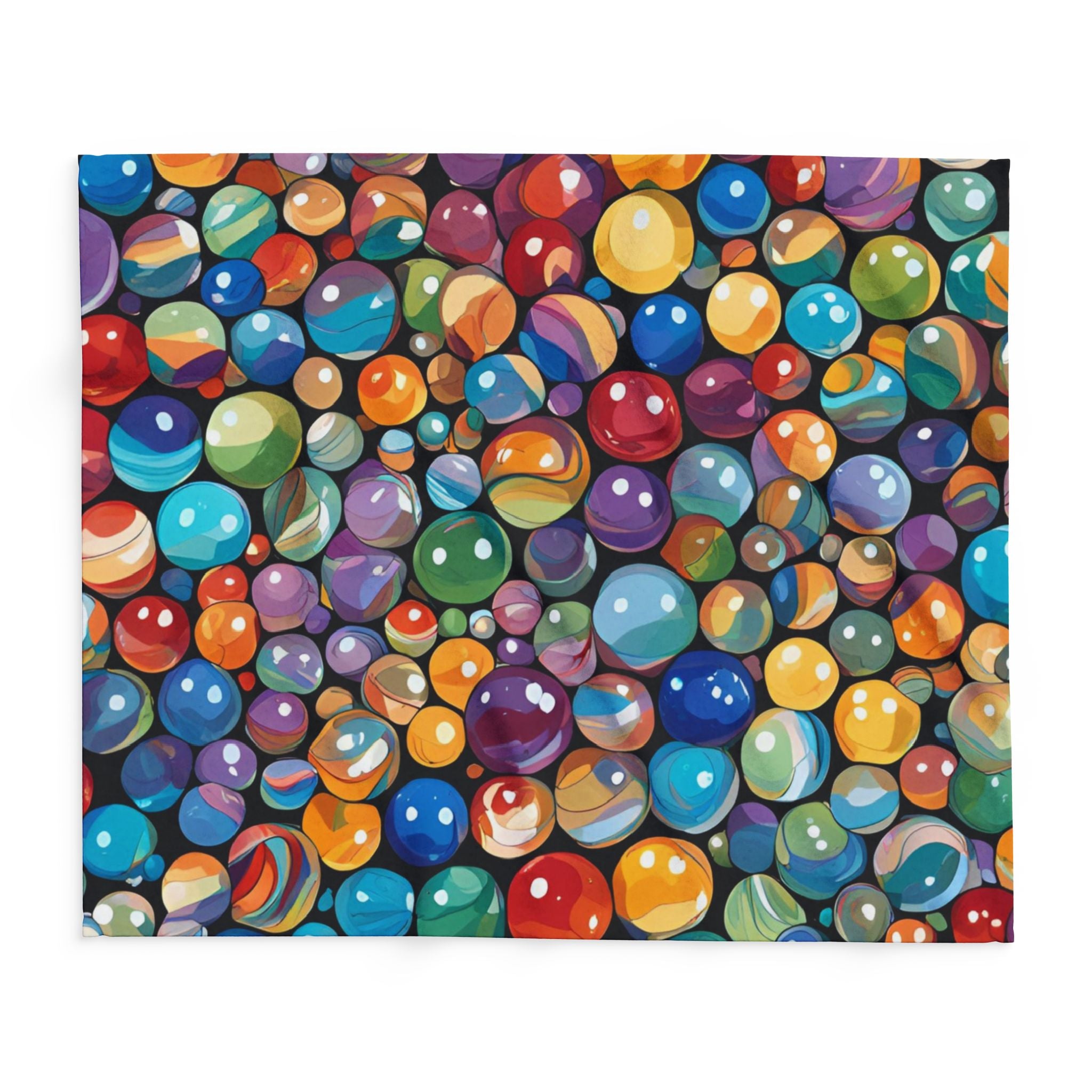 Colorful Marbles Abstract Blanket