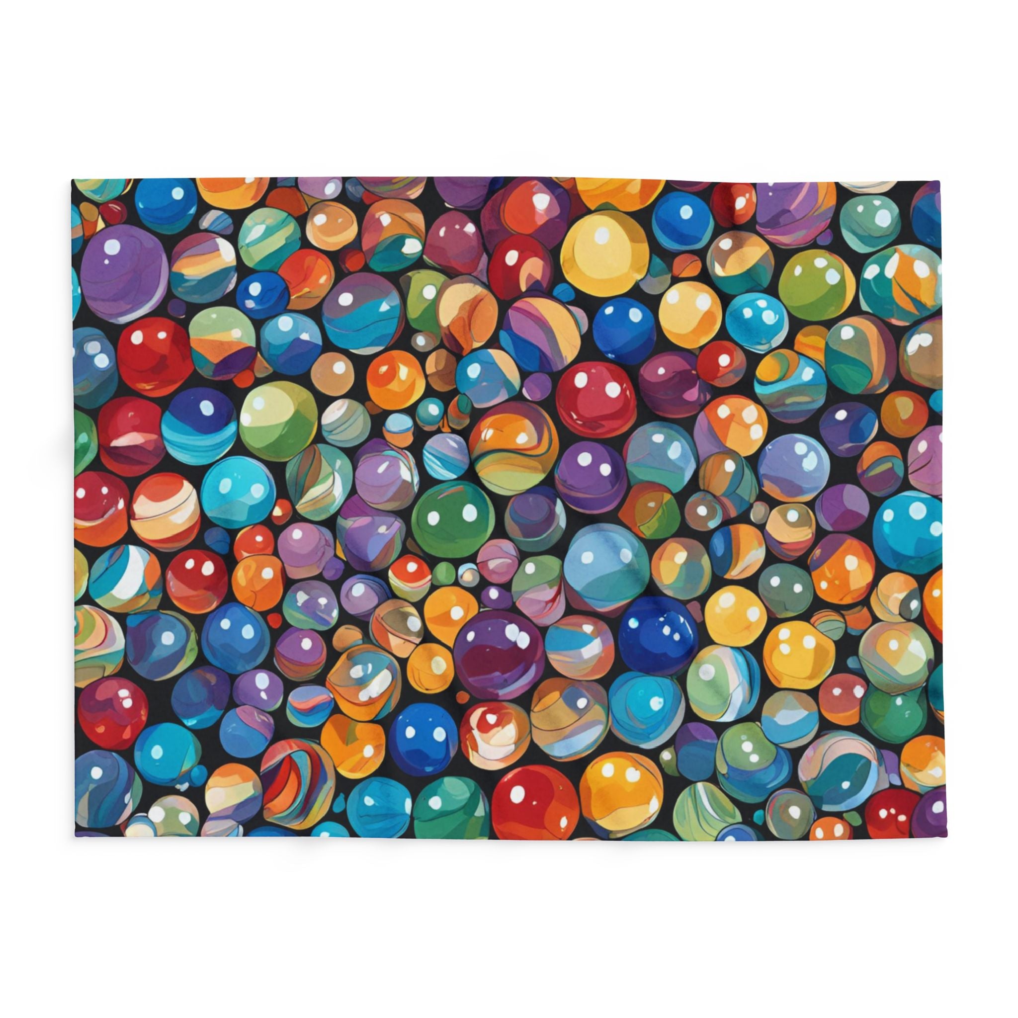 Colorful Marbles Abstract Blanket