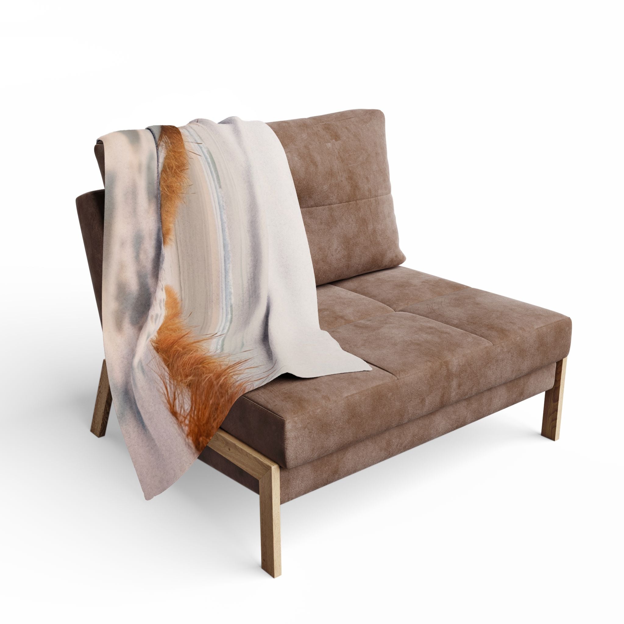 Serene Costal Beach Sea Grass Blanket