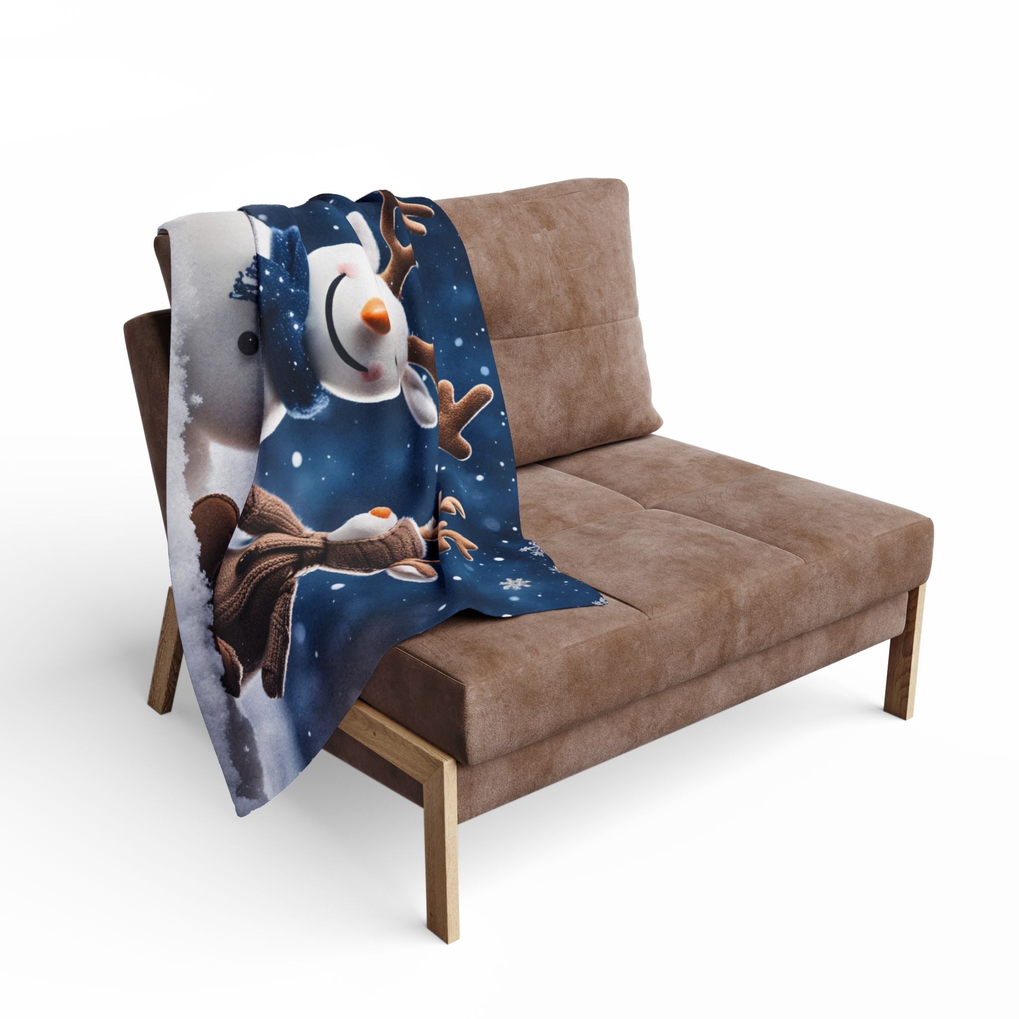 Snowman Reindeer Winter Blanket