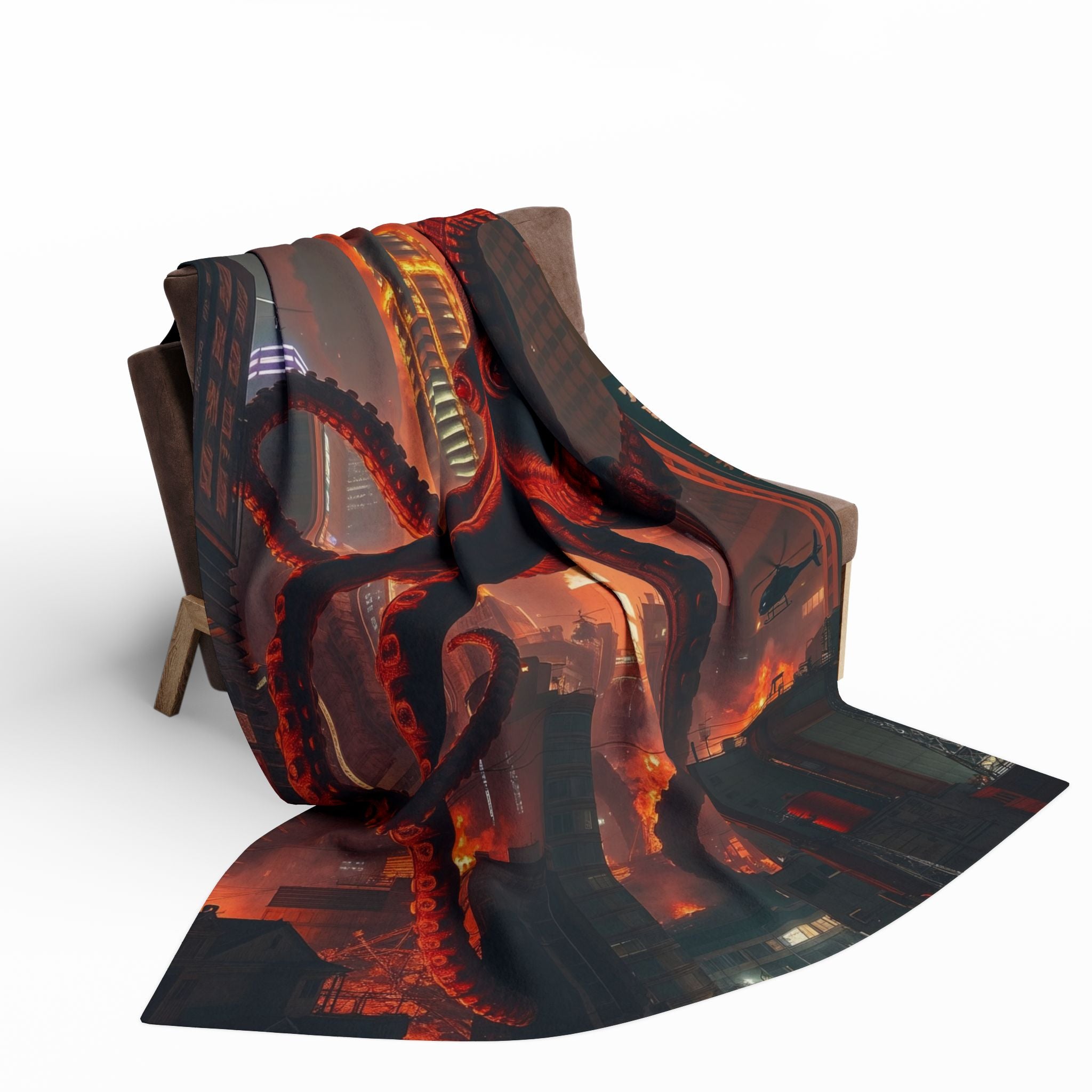 Octopus Attacks City Blanket