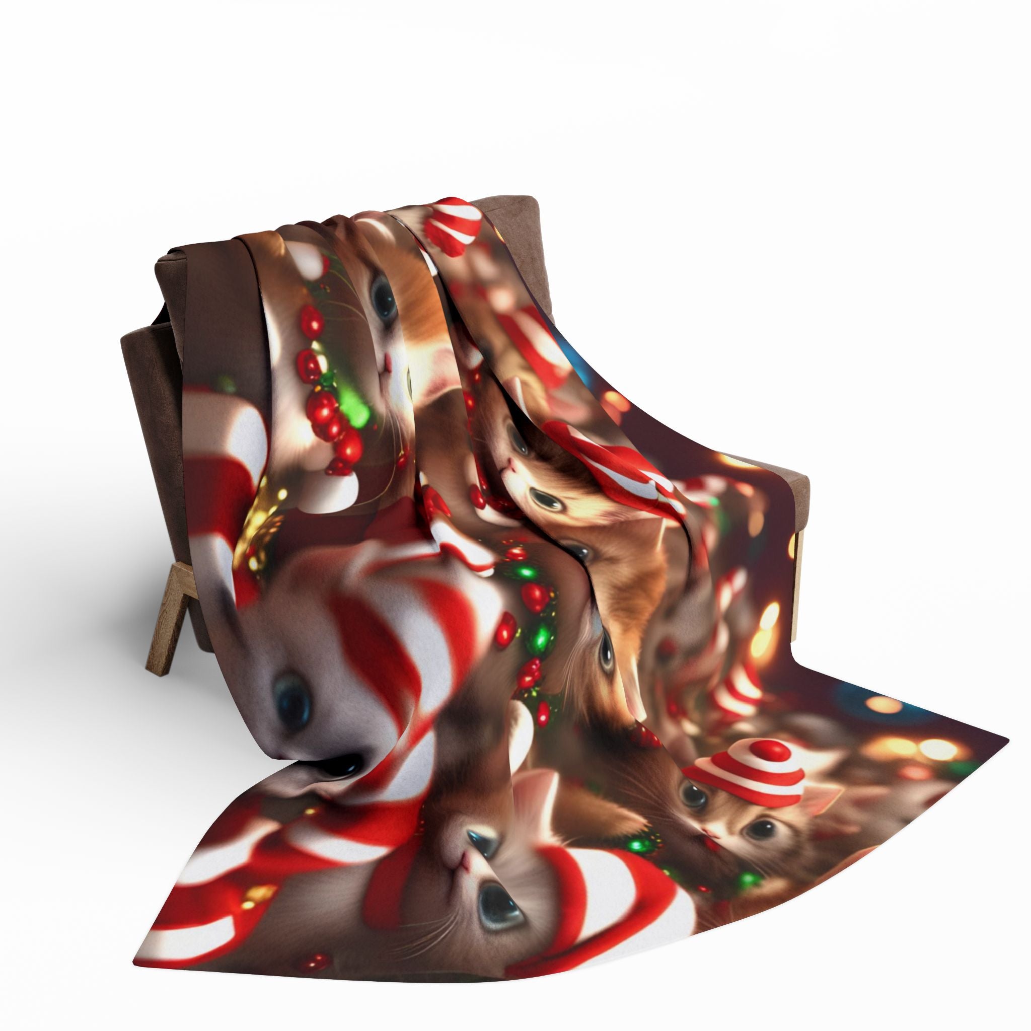 Excited Christmas Kittens Blanket