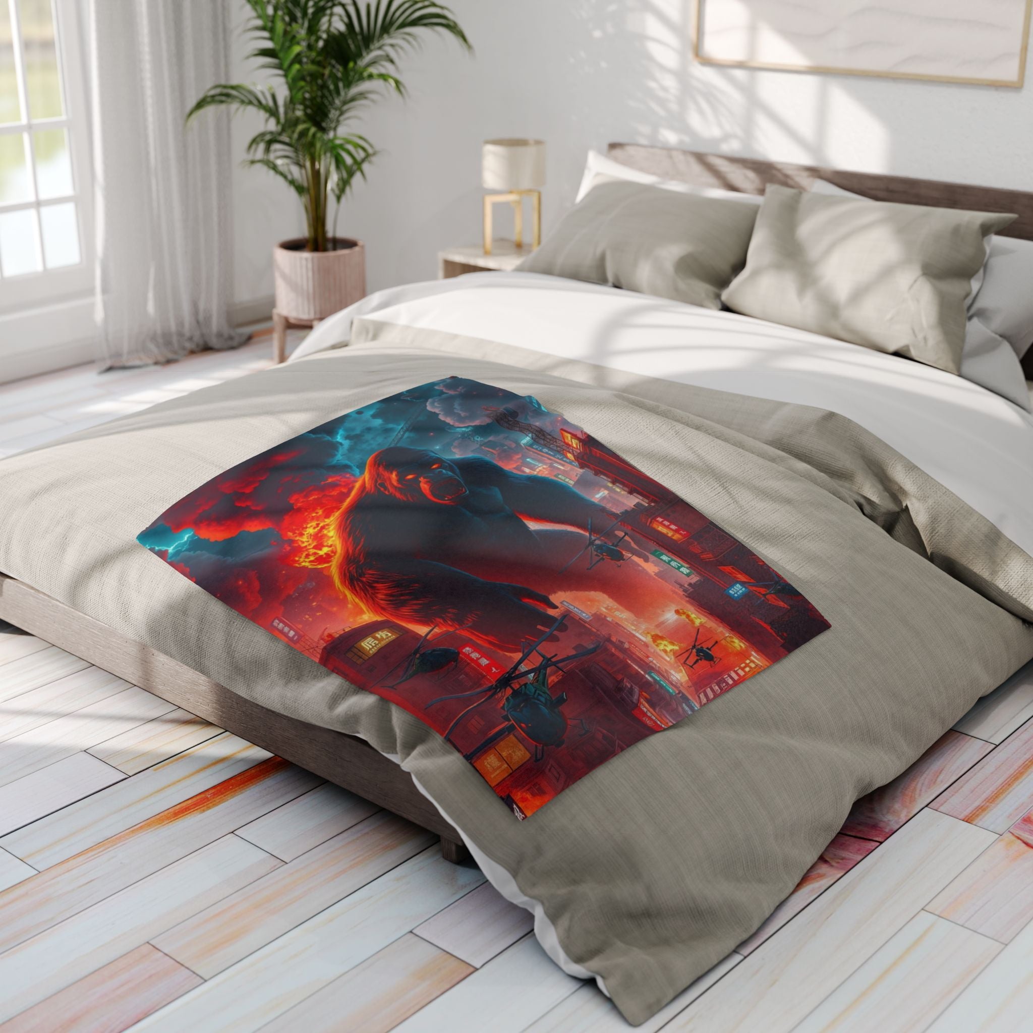 Ape Destroys Tokyo City Blanket