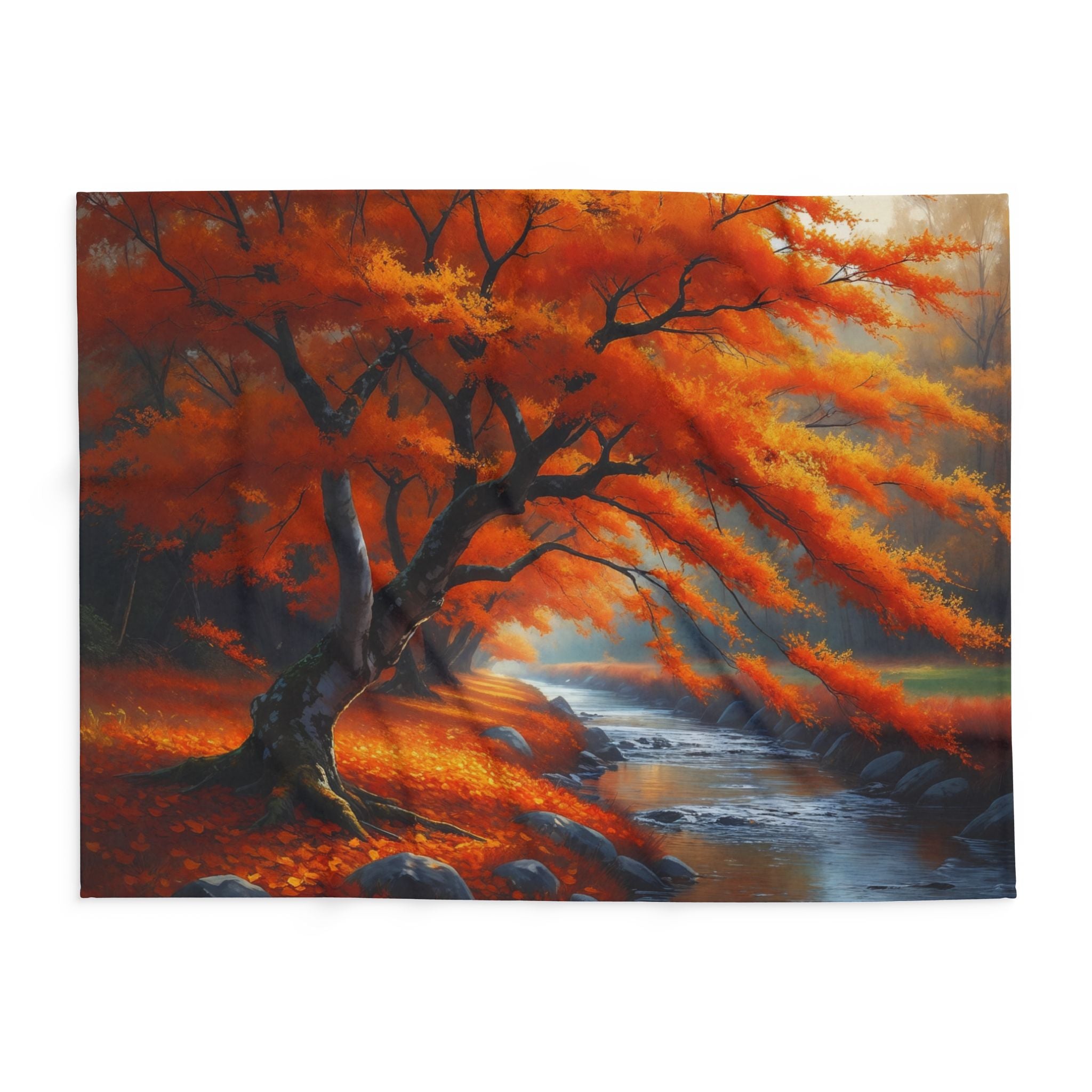 Japanese Maple Tree Autumn Blanket