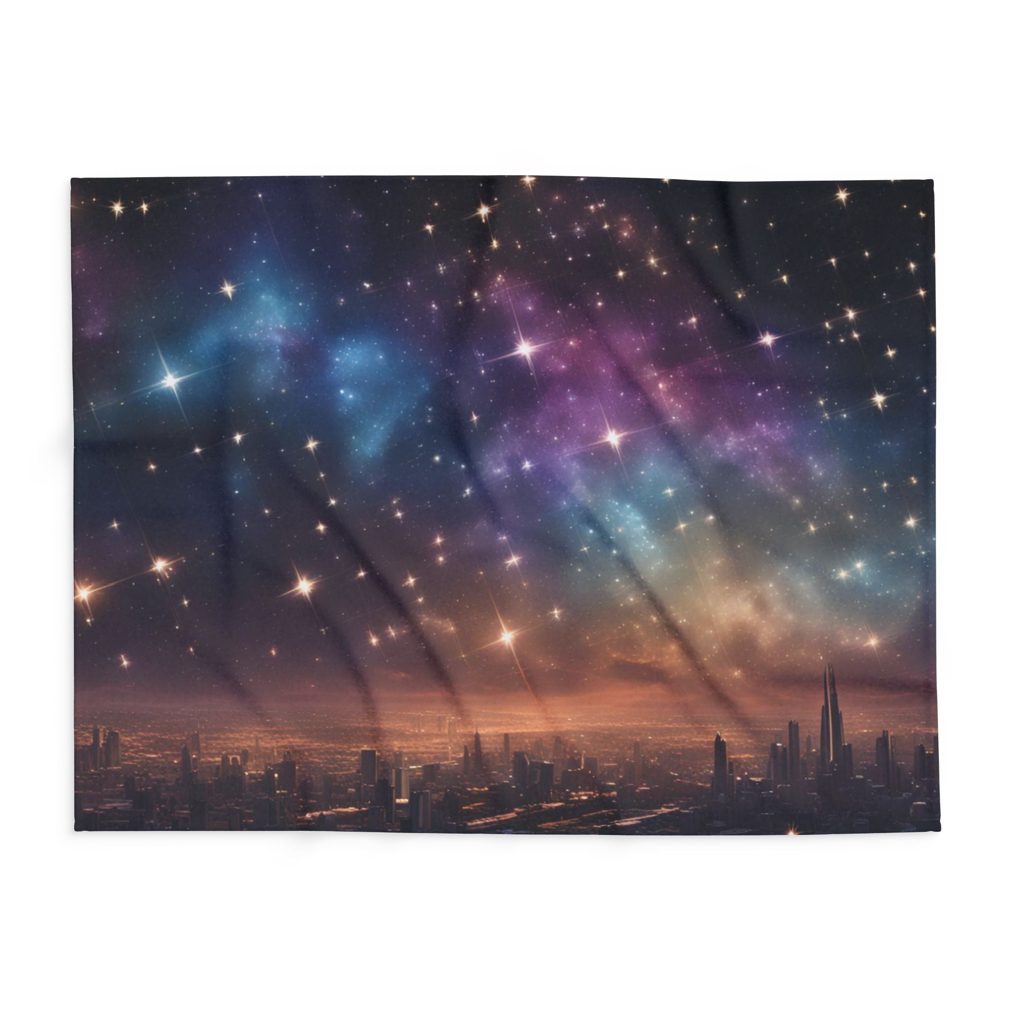 Cosmic City Skyline Blanket