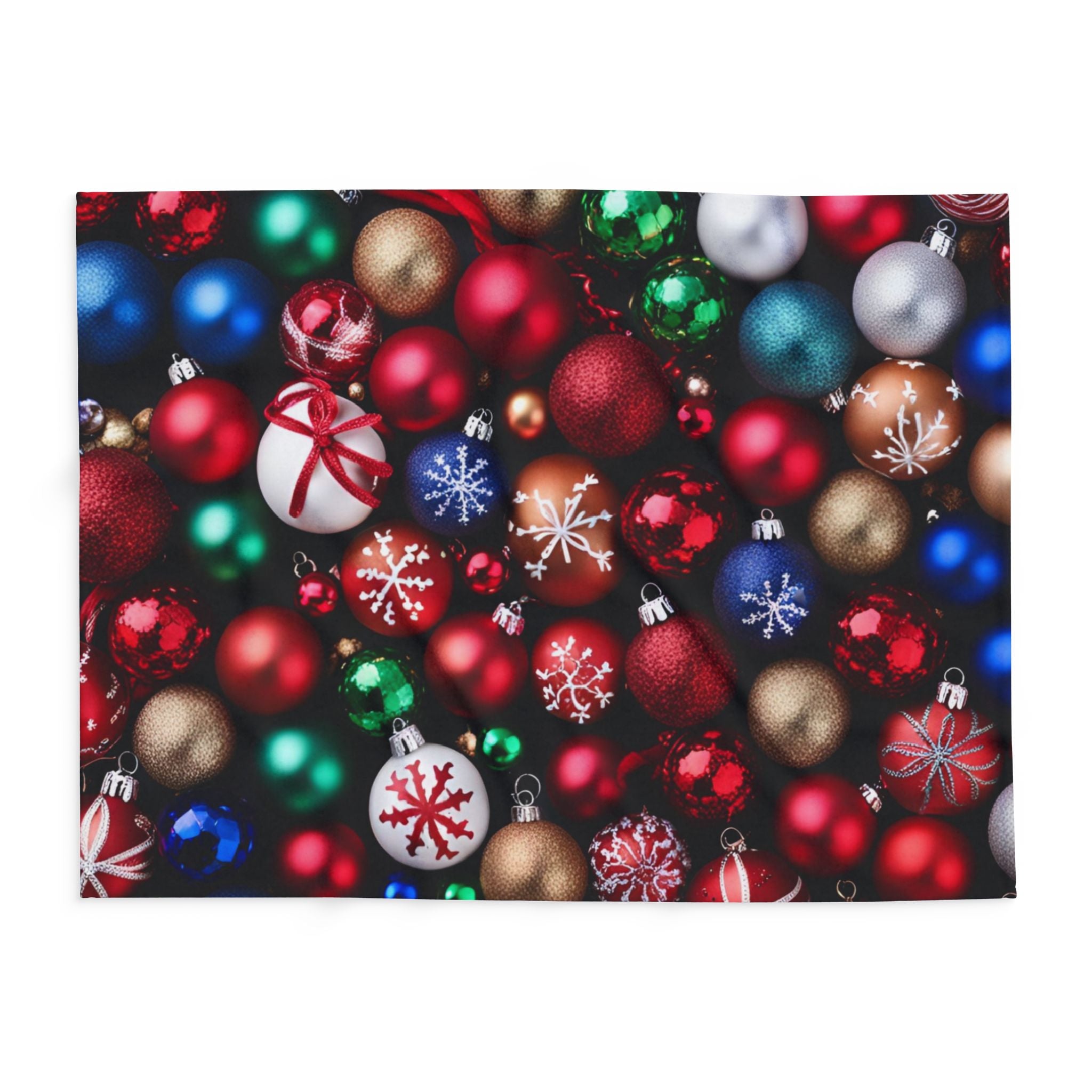 Festive Christmas Baubles Blanket