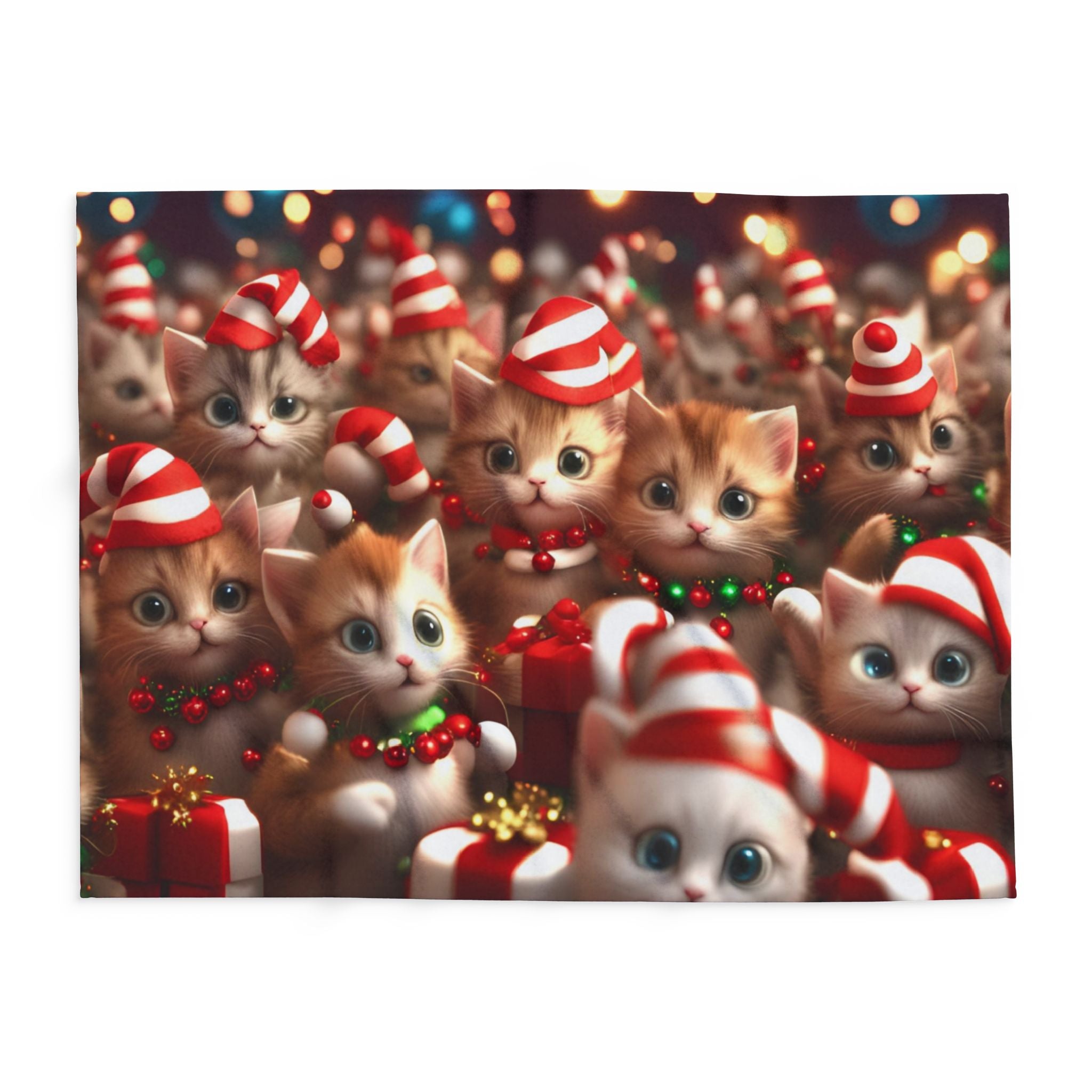 Excited Christmas Kittens Blanket